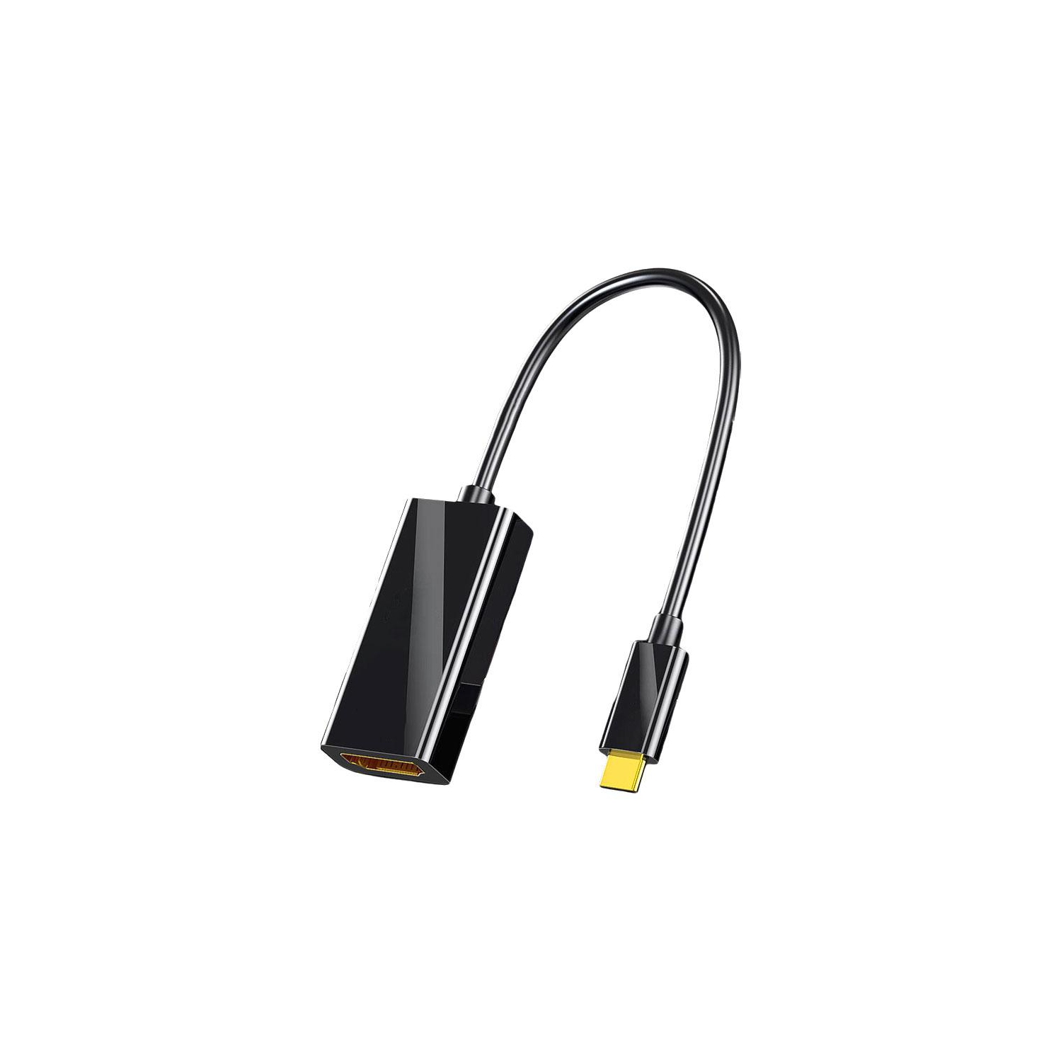 Convertisseur USB C à HDMI Adaptateur de câble HD 4K USB 3,1 pour les portables, les ordinateurs, les téléviseurs, les téléphones et les tablettes