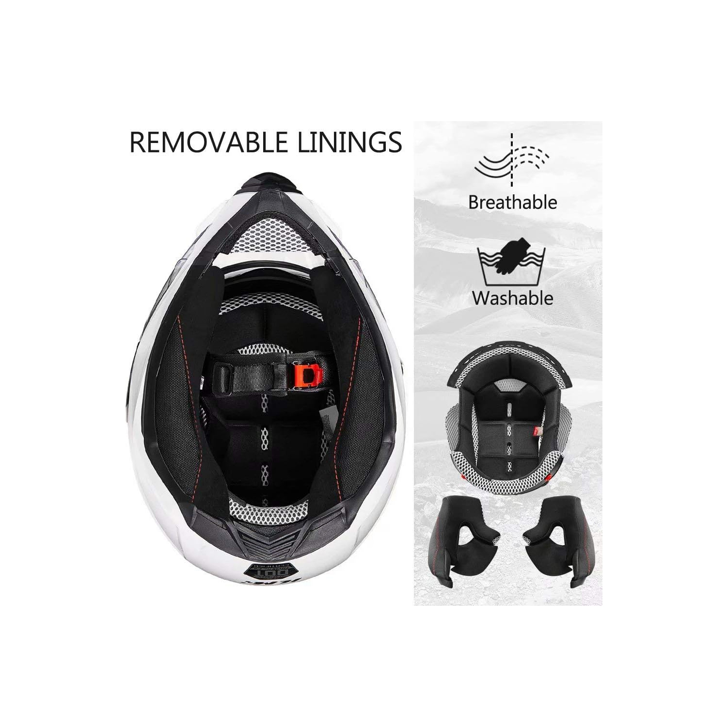 Open Box –ILM Off-Road Motorcycle Dual Sport Helmet Full Face Visor Model 606V