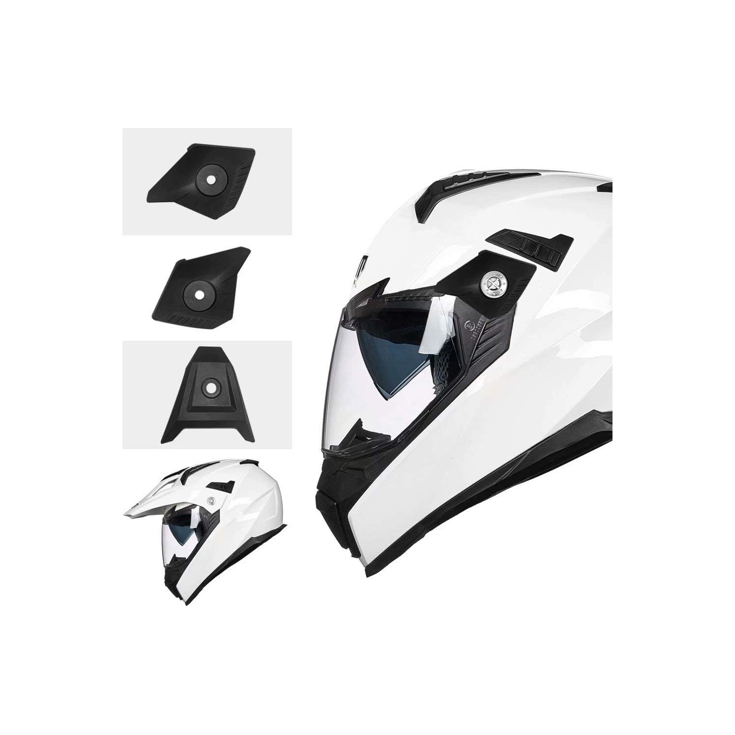 Open Box –ILM Off-Road Motorcycle Dual Sport Helmet Full Face Visor Model 606V