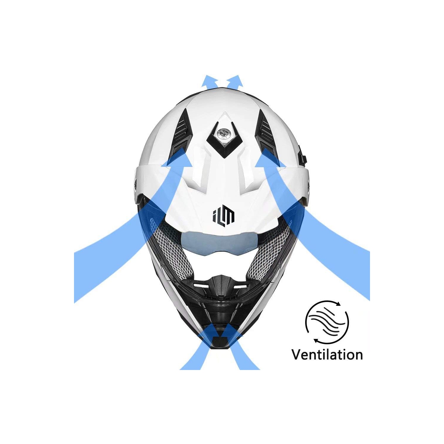 Open Box –ILM Off-Road Motorcycle Dual Sport Helmet Full Face Visor Model 606V