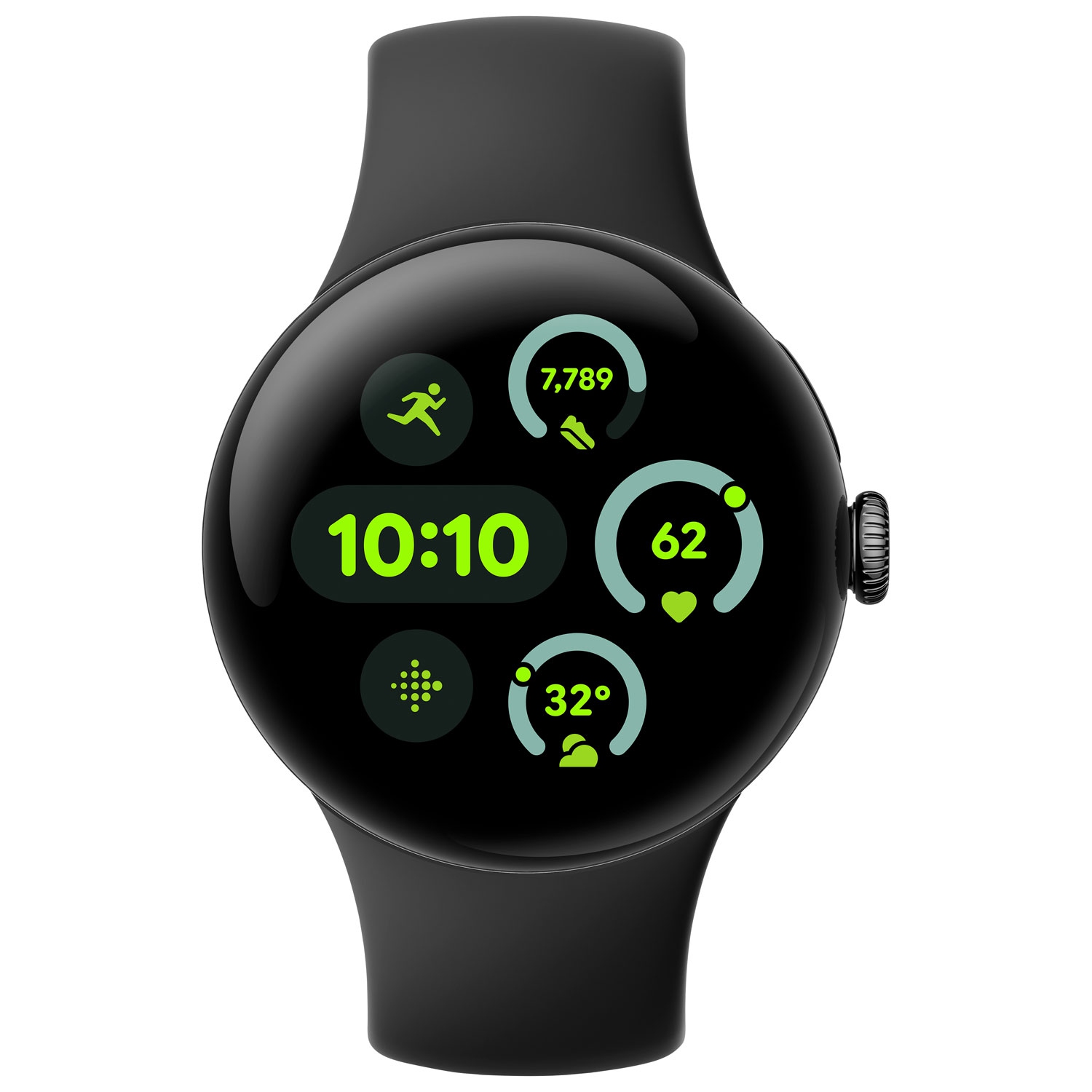 Refurbished - Google Pixel Watch 3 (GPS) 41mm Matte Black Aluminum Case with Obsidian Active Band