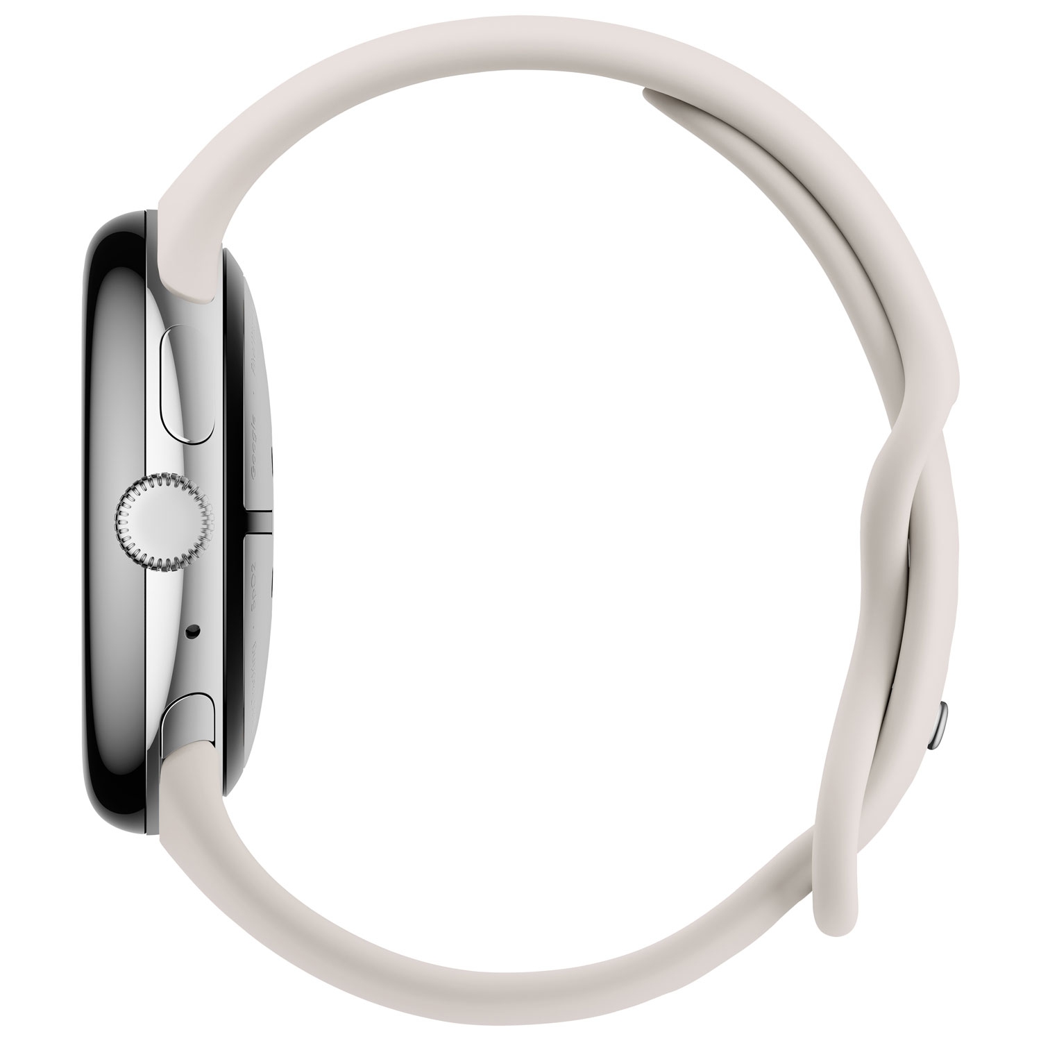 Remis à neuf - Montre Pixel Watch 3 (LTE + GPS) de Google avec boîtier en aluminium argenté poli 45&nbsp;mm et bracelet sport porcelaine