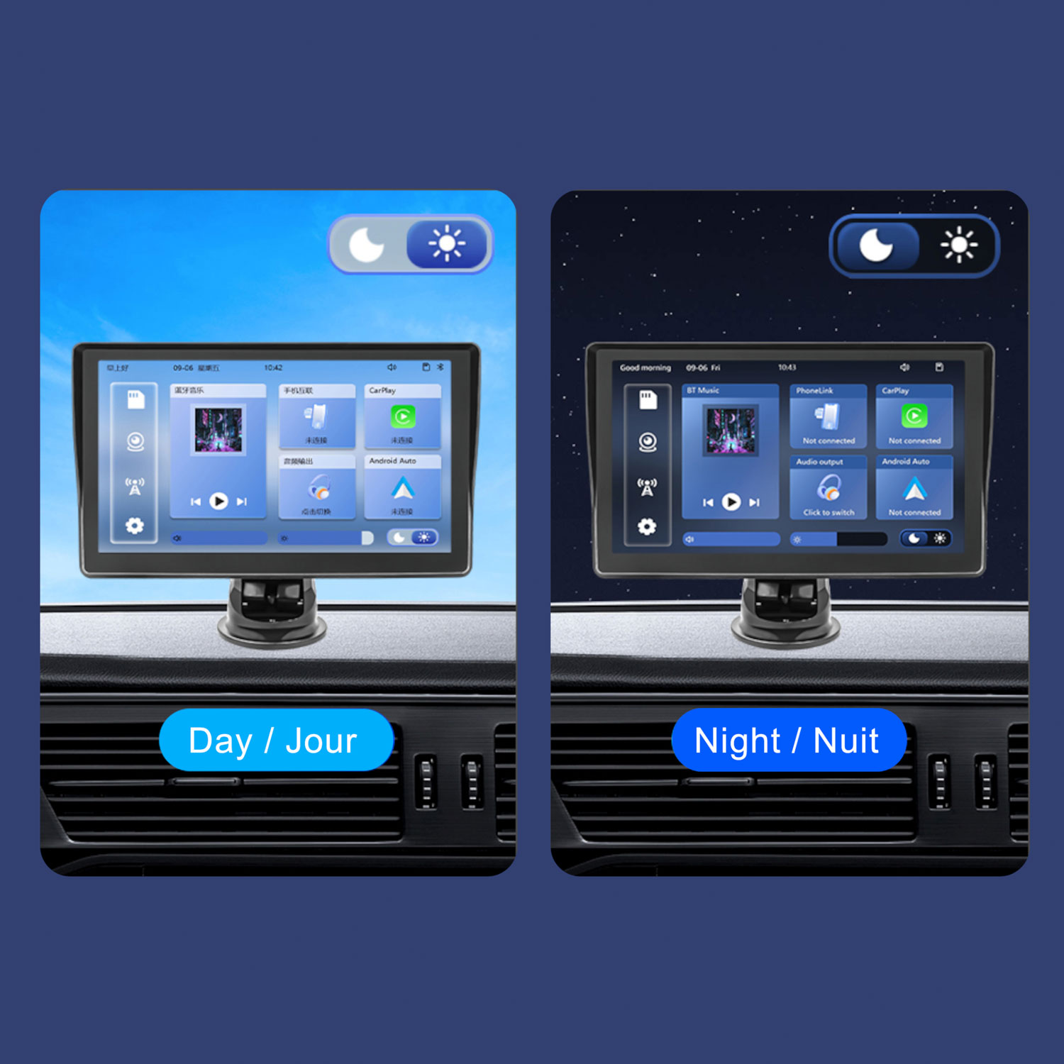 NüPower Series 7" Wireless CarPlay & Android Auto Vehicle Smart Display - Only at Best Buy