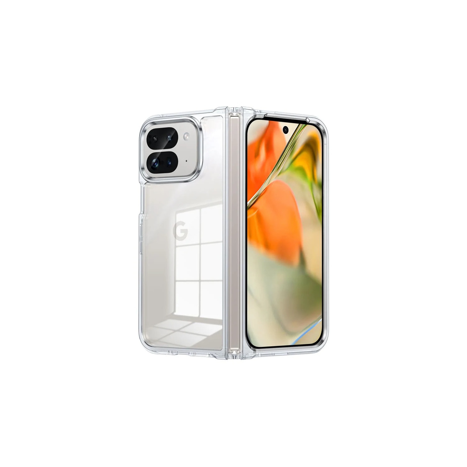 [CS] Slim TPU Shockproof Case Back Cover for Google Pixel 9 Pro Fold, Clear