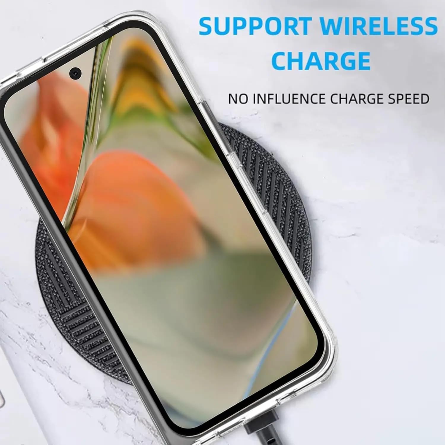 [CS] Slim TPU Shockproof Case Back Cover for Google Pixel 9 Pro Fold, Clear