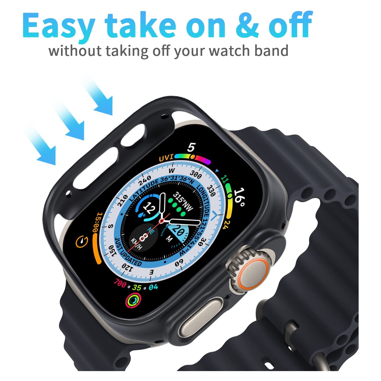 [2 paquets] Étui robuste et protecteur d'écran pour Apple Watch Series 10 42&nbsp;mm, noir