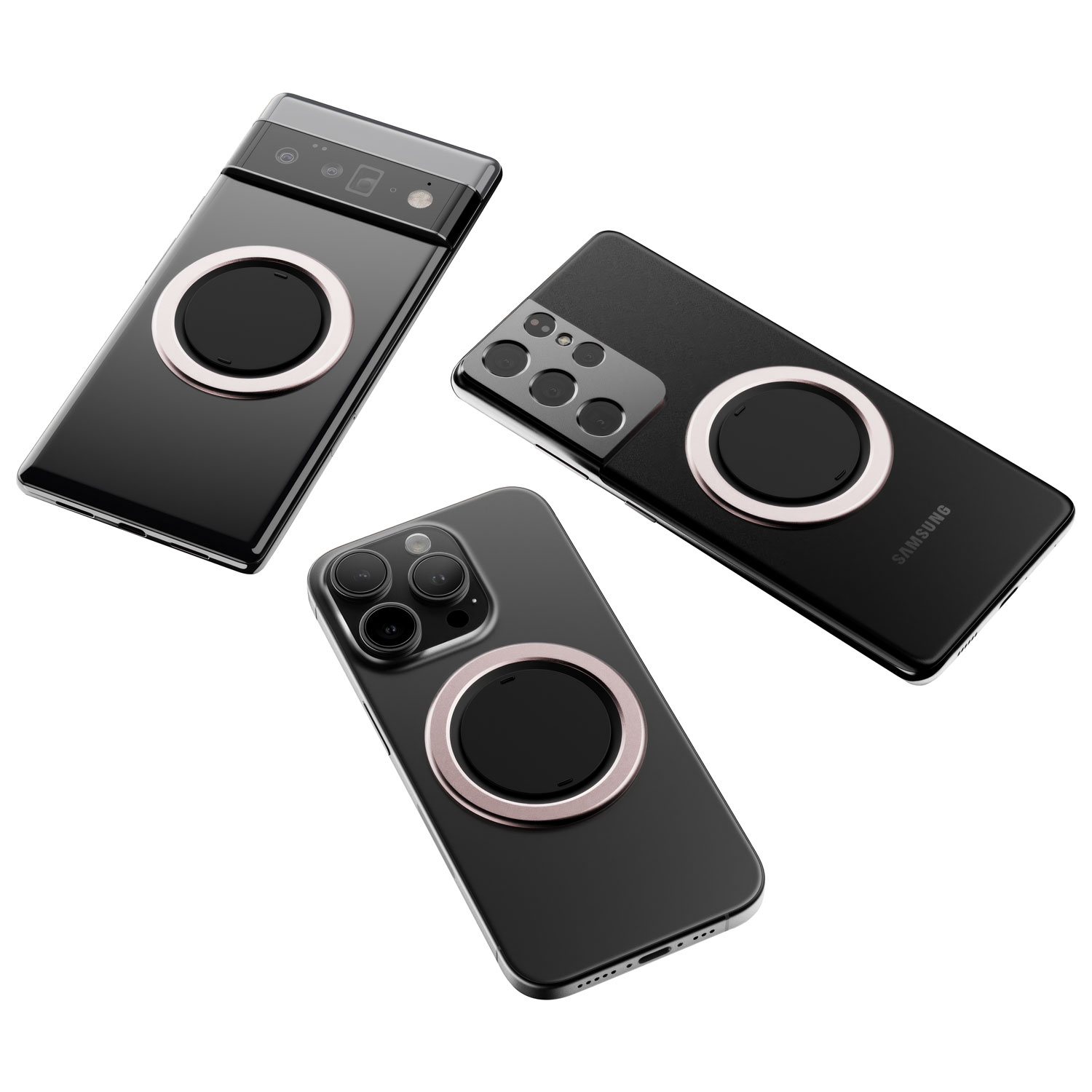 ohsnap! - Support/prise extensible universel Snap 4 Luxe avec MagSafe pour téléphone cellulaire - Vieux rose