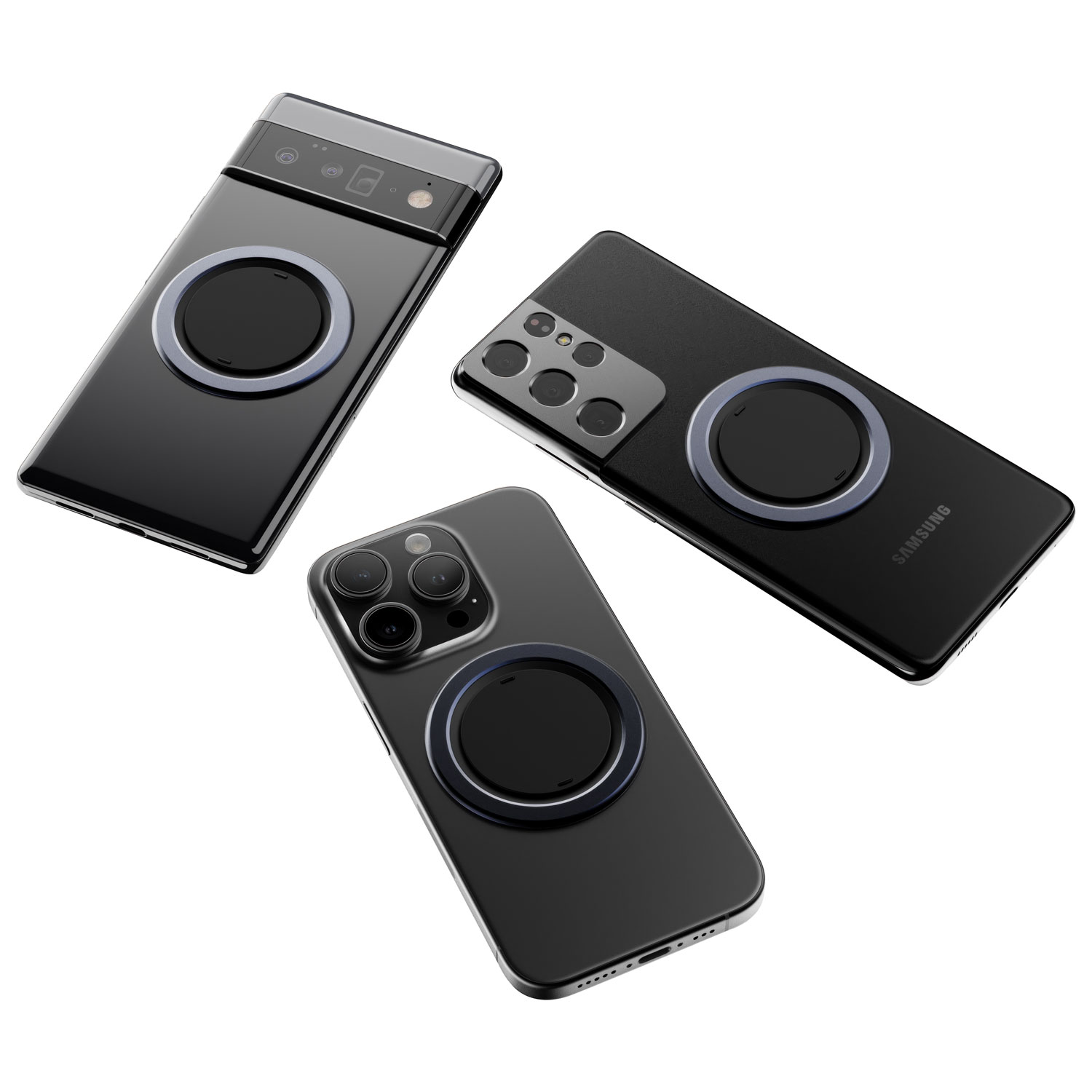 ohsnap! - Support/prise extensible universel Snap 4 Luxe avec MagSafe pour téléphone cellulaire - Bleu minuit