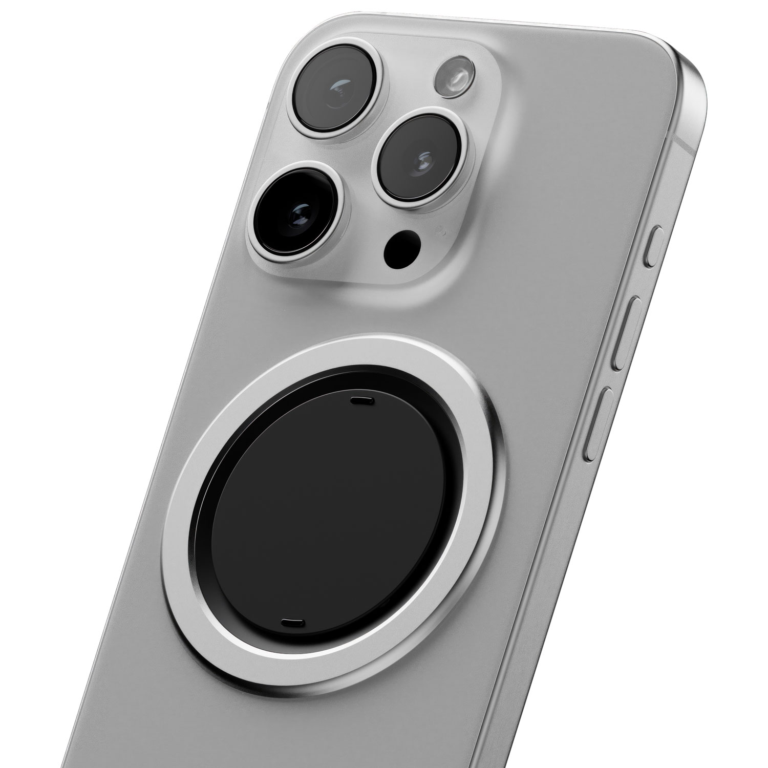 ohsnap! Snap 4 Luxe MagSafe Universal Cell Phone Expanding Grip & Stand - Pure Silver