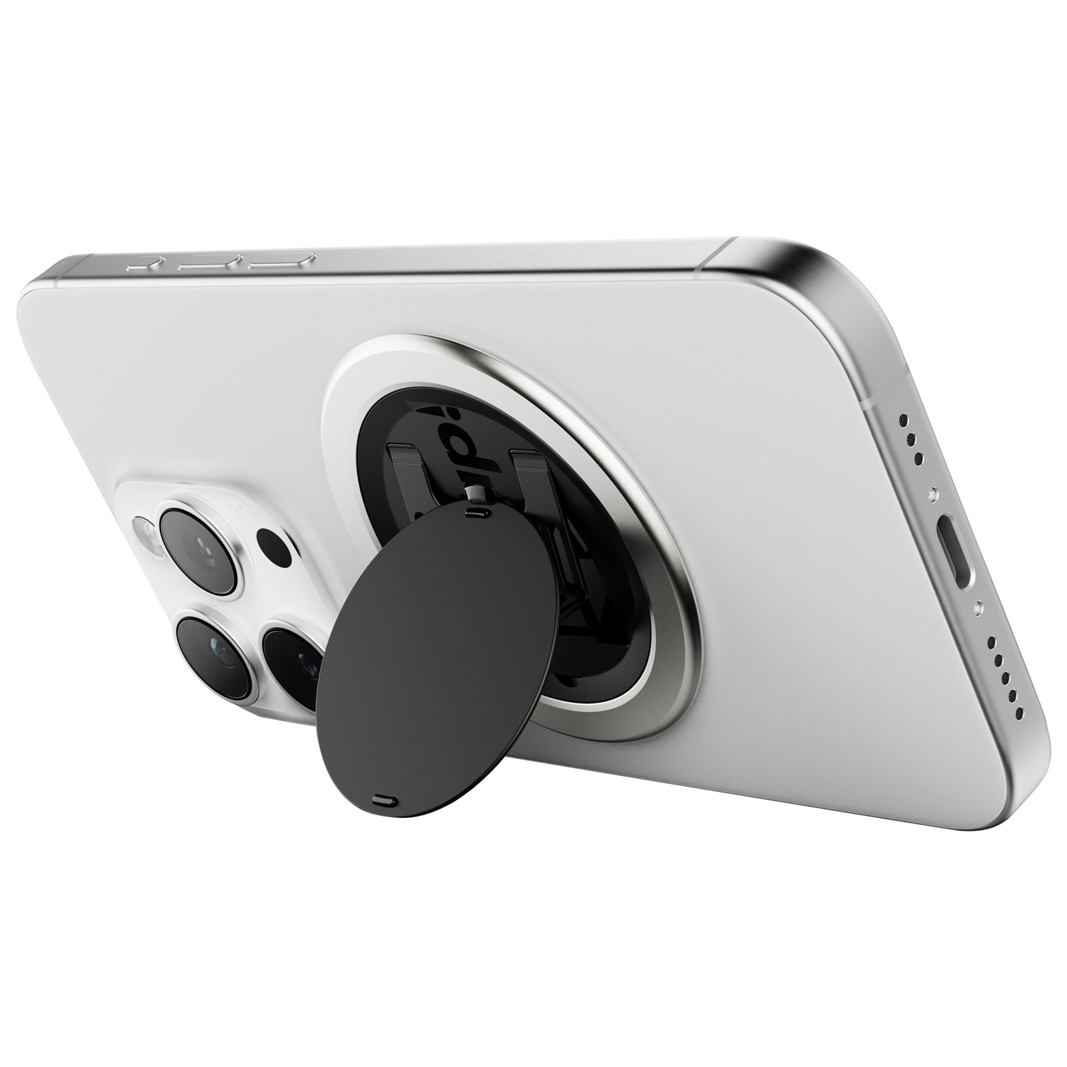 ohsnap! Snap 4 Luxe MagSafe Universal Cell Phone Expanding Grip & Stand - Pure Silver