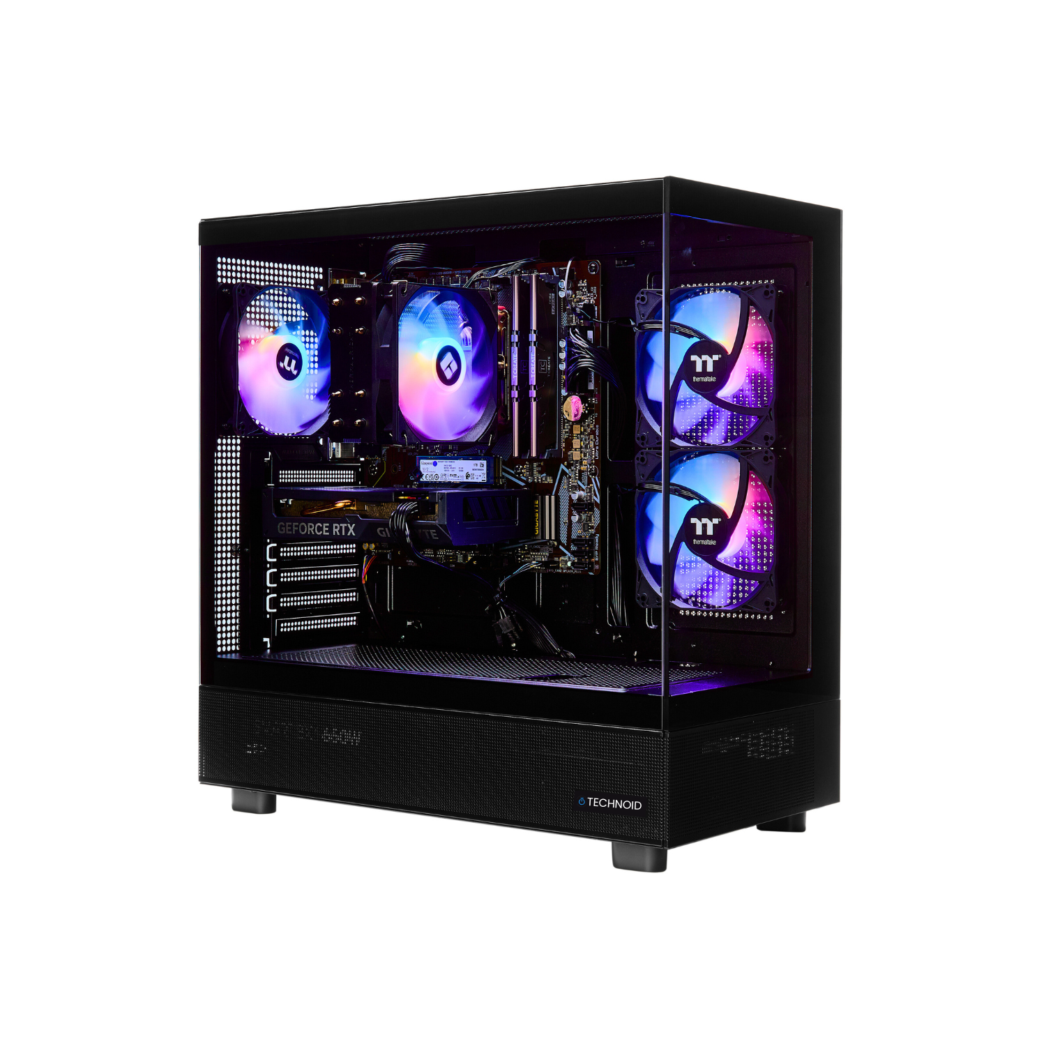 TECHNOID Budget Gaming Pc (Ryzen 7 5700, RTX 4060 Ti, 1TB SSD, 32GB RAM, Windows 11 Pro, AI Ready, Wifi, Bluetooth)