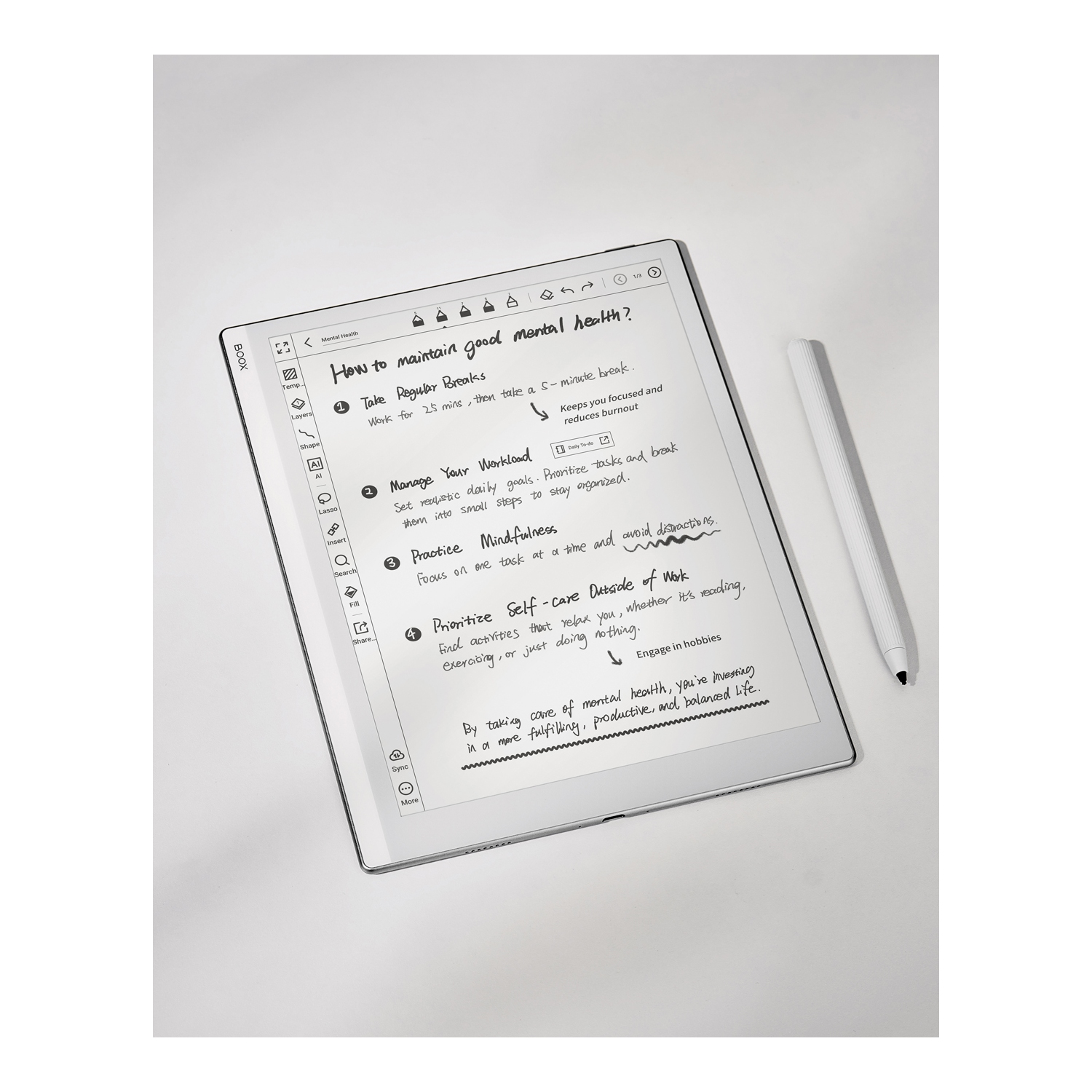 Boox Go 10.3&nbsp;: Tablette à encre électronique monochrome 10,3&nbsp;po | 4G 64G 300 ppp | Stylet et prise de notes | Pas de lumière frontale