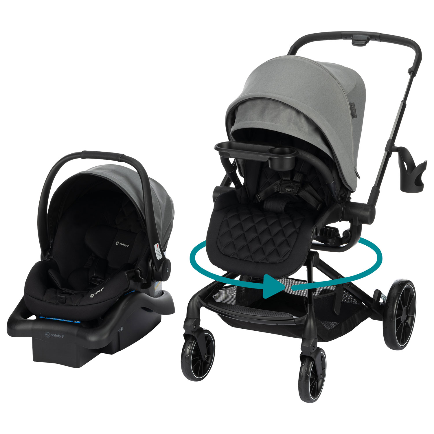 Système de voyage rotatif à 360° Turn and Go de Safety 1st - Brillant