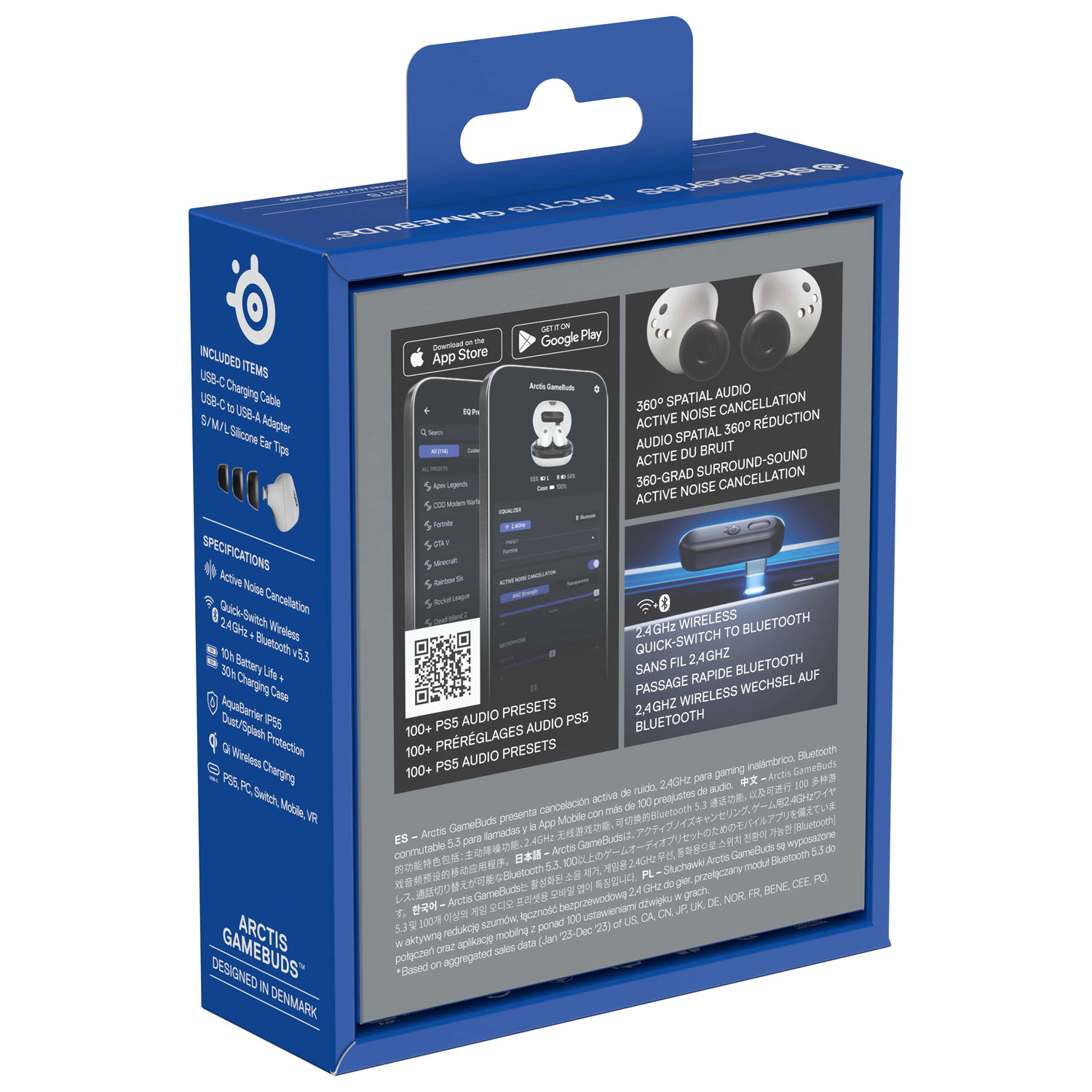 SteelSeries Arctis GameBuds In-Ear Gaming Headphones for PlayStation - White