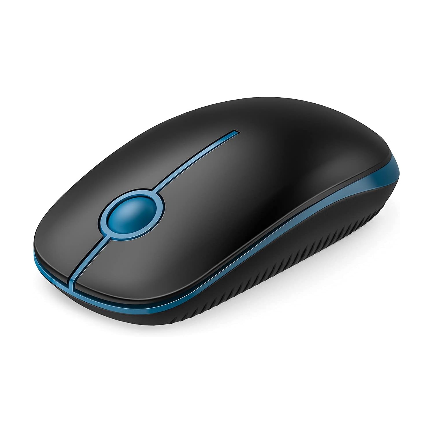 Wireless Mouse,2.4G Slim Portable Computer Mice with Nano Receiver for Computer, Notebook, Laptop, Black and Sapphire Blue
