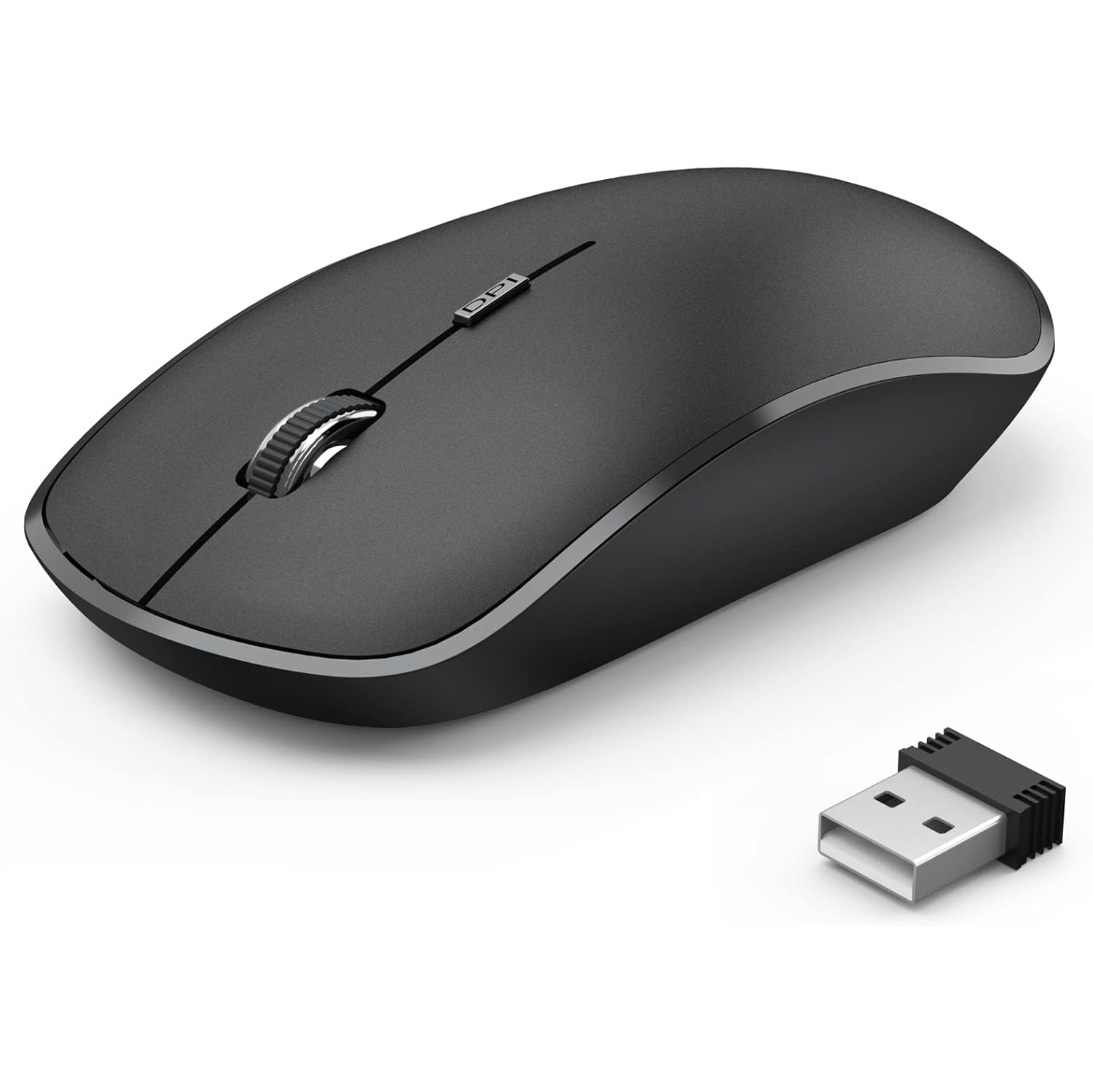2.4G Computer Mouse Wireless, Silent Wireless Mouse, Portable Ergonomic Wireless Mouse with 5 Adjustable DPI Levels, Cordless Mouse for Desktop,