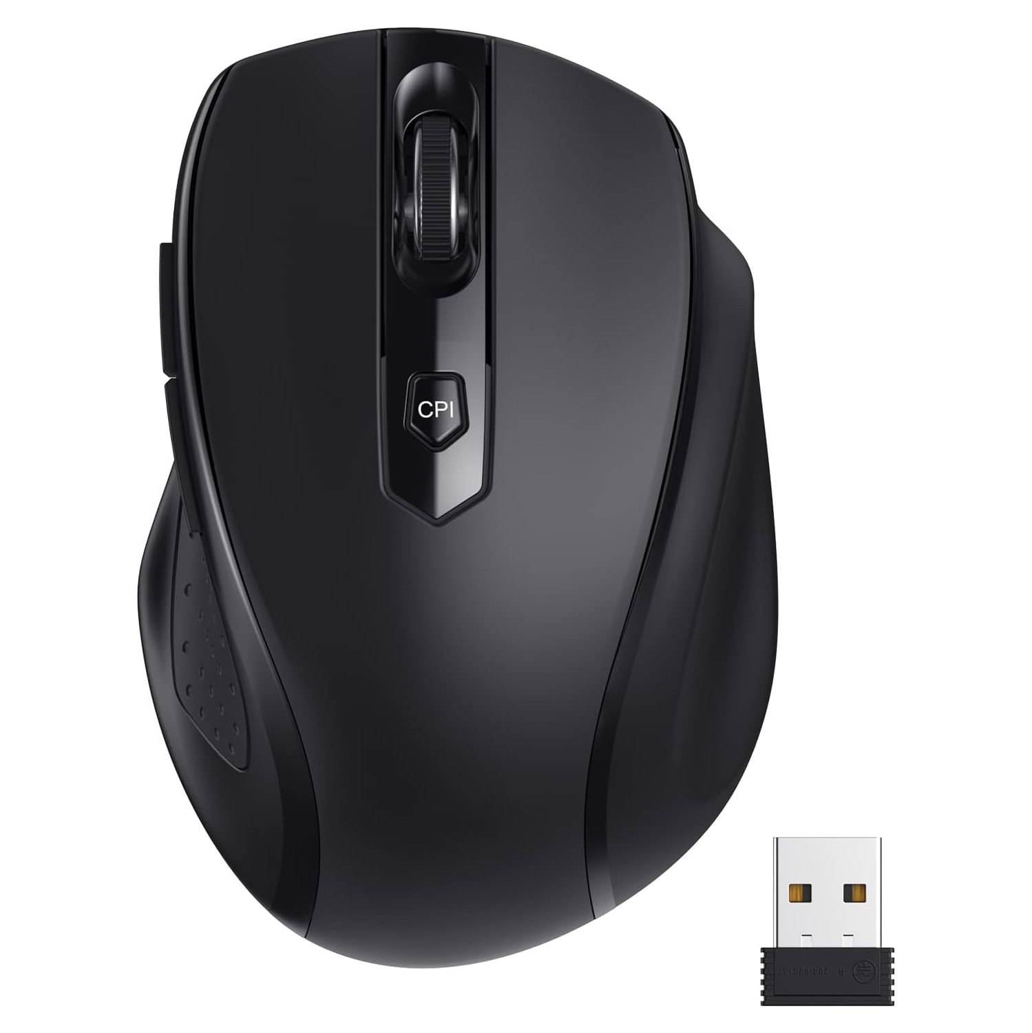 Wireless Mouse,Ergonomic Computer Mouse 2.4G with USB Receiver, 5 Adjustable DPI Levels PC Mouse,2400DPI USB mice for Laptop, Notebook, Computer,
