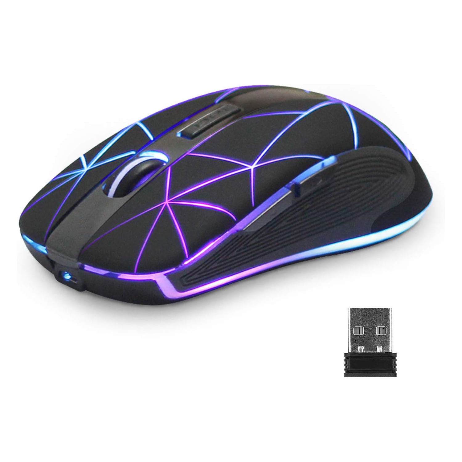 Wireless Mouse, Computer Mouse with 3 Adjustable Moving Speeds, USB Mouse with 6 Buttons USB Nano Receiver for PC,Laptop,Computer