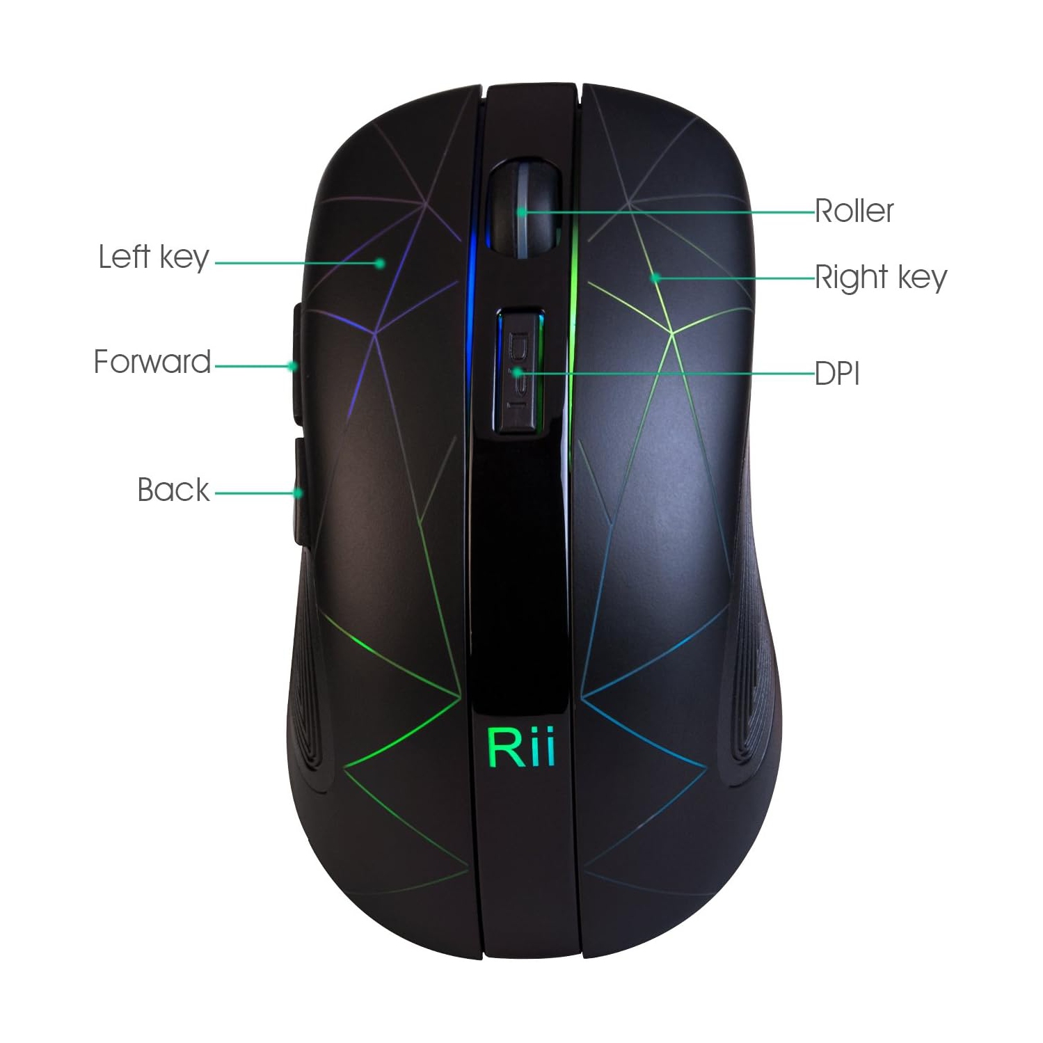 Wireless Mouse, Computer Mouse with 3 Adjustable Moving Speeds, USB Mouse with 6 Buttons USB Nano Receiver for PC,Laptop,Computer