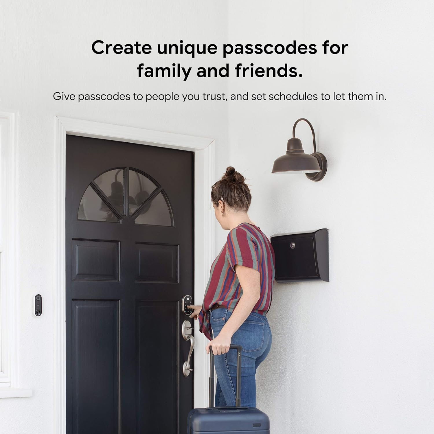 Google Nest x Yale Lock - Tamper-Proof Smart Lock for Keyless Entry - Keypad Deadbolt Lock for Front Door - Works with Nest Secure Alarm System -