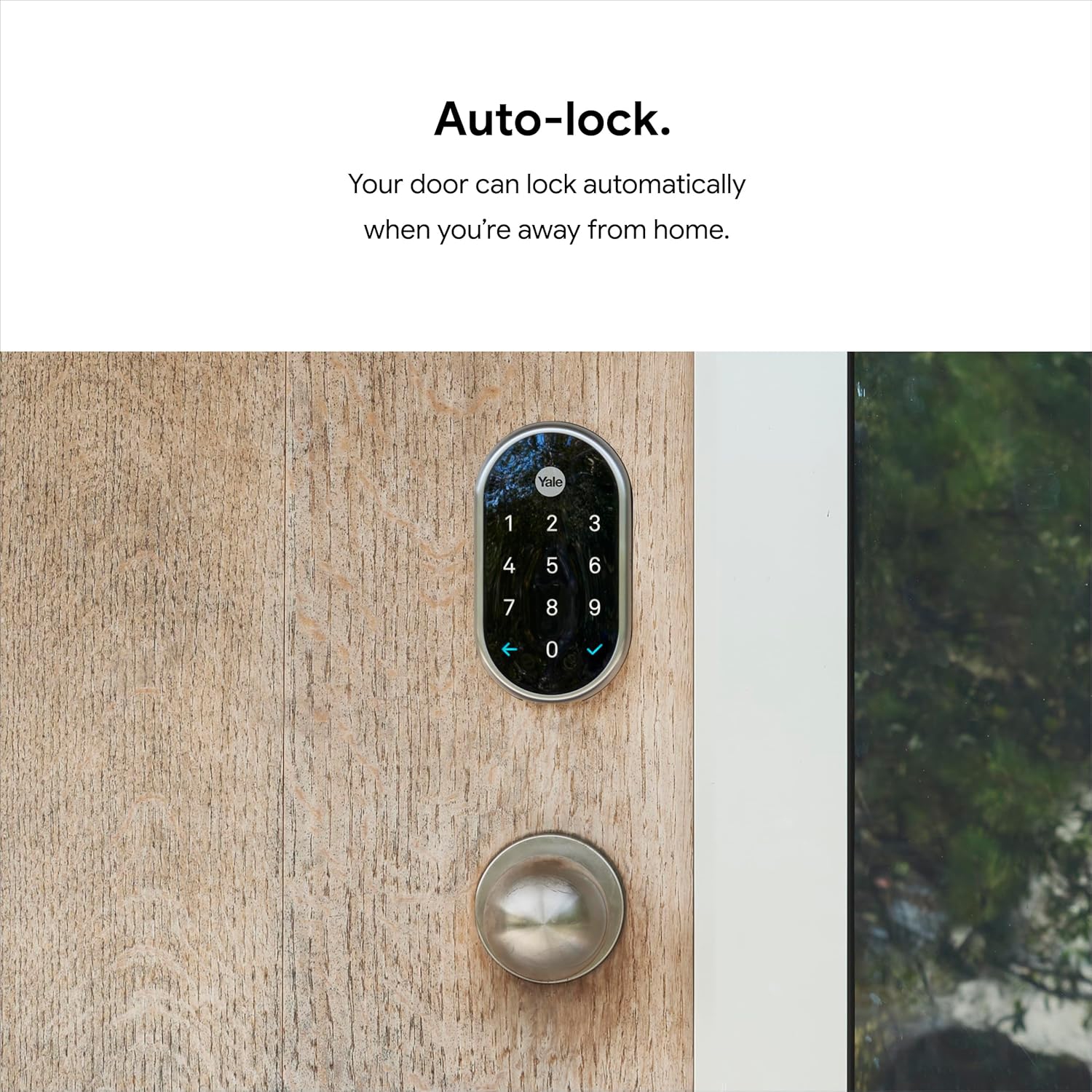 Google Nest x Yale Lock - Tamper-Proof Smart Lock for Keyless Entry - Keypad Deadbolt Lock for Front Door - Works with Nest Secure Alarm System -