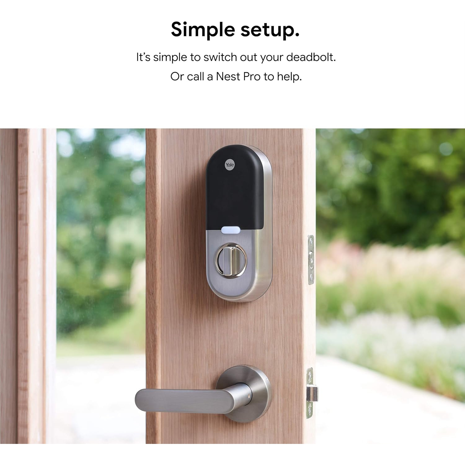 Google Nest x Yale Lock - Tamper-Proof Smart Lock for Keyless Entry - Keypad Deadbolt Lock for Front Door - Works with Nest Secure Alarm System -