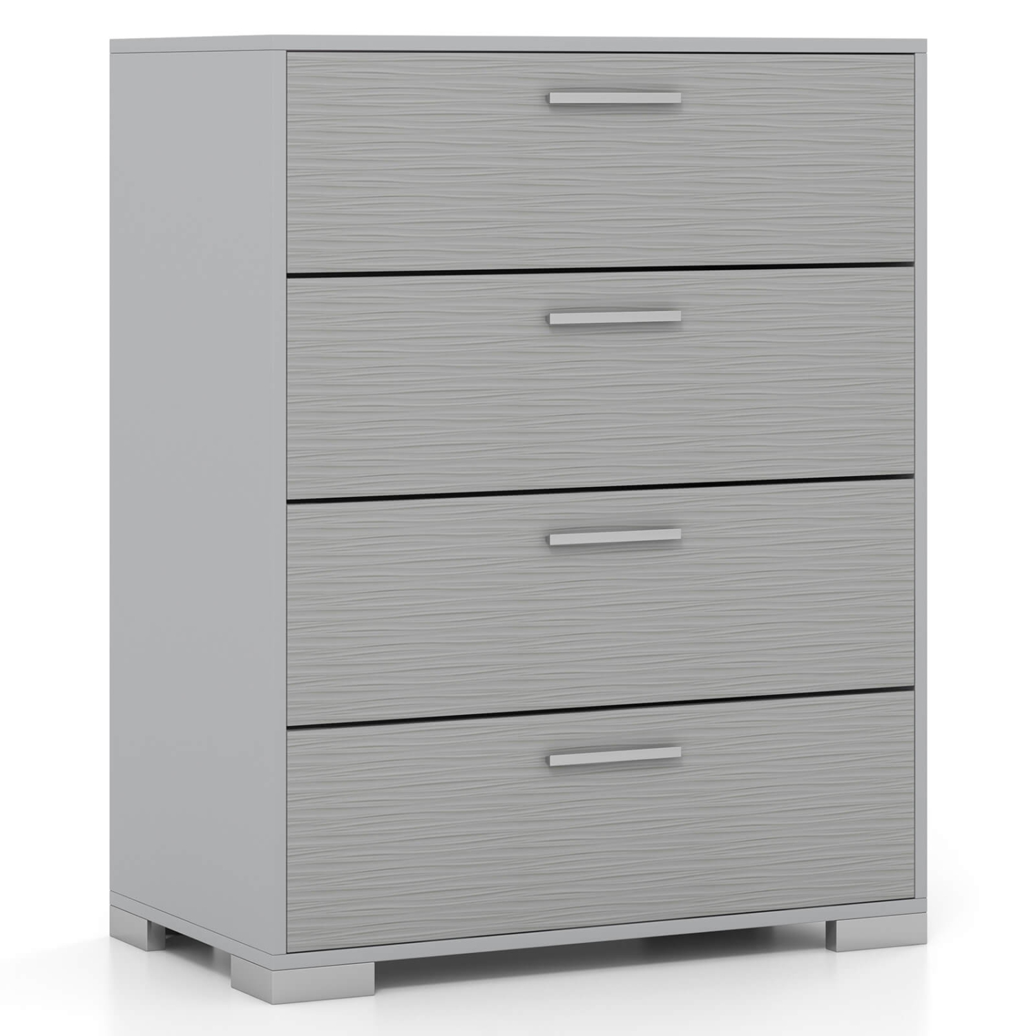 Costway 4 Drawer Storage Cabinet with Metal Legs & Handles Anti-Toppling Devices