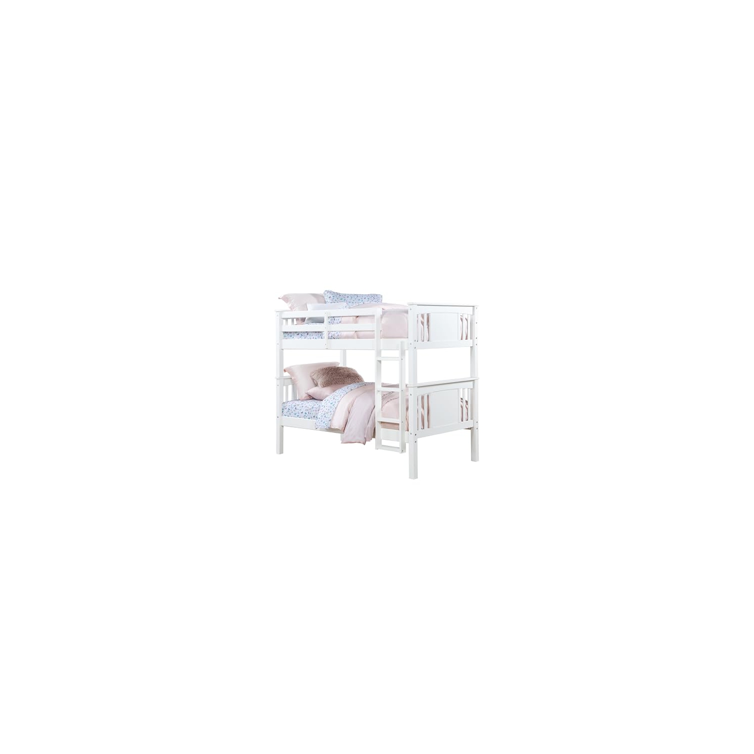 DHP Dylan Twin Over Twin Wood Bunk Bed, White