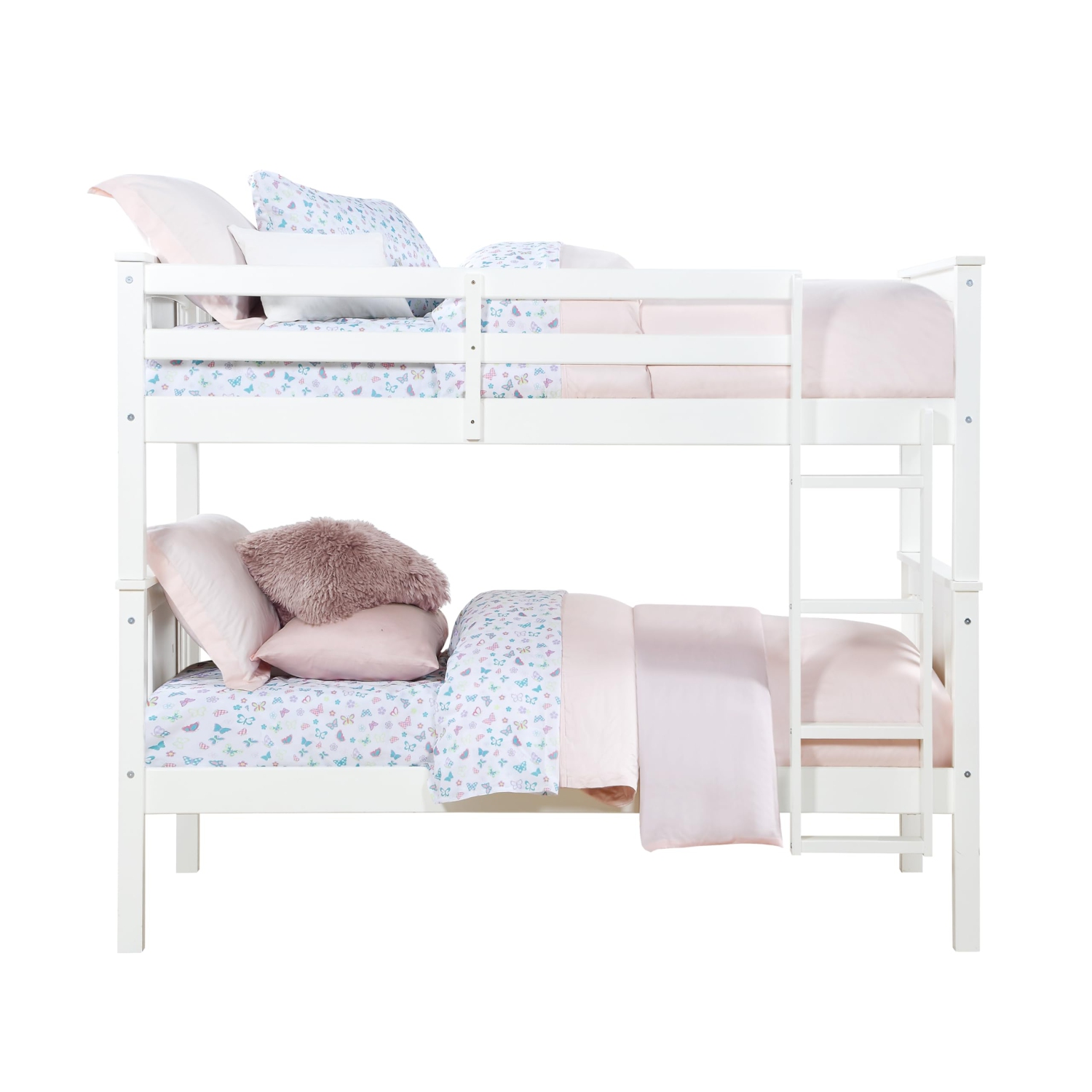 DHP Dylan Twin Over Twin Wood Bunk Bed, White