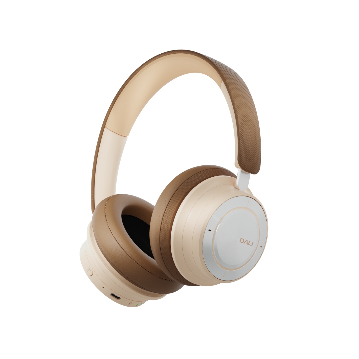 DALI IO-8 Premium Wireless Over-The-Ear Headphones with Active Noise Cancellation, Caramel White