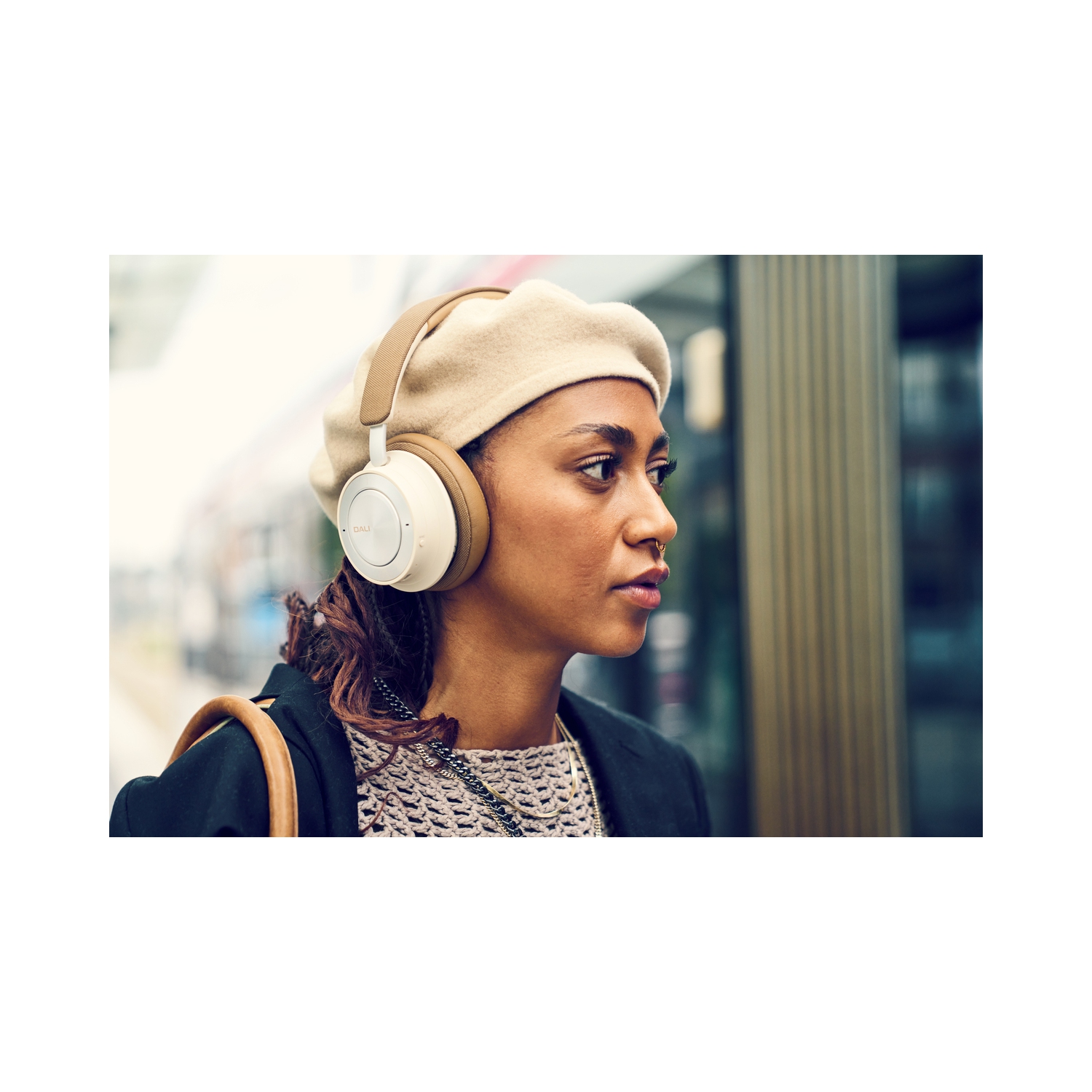 DALI IO-8 Premium Wireless Over-The-Ear Headphones with Active Noise Cancellation, Caramel White