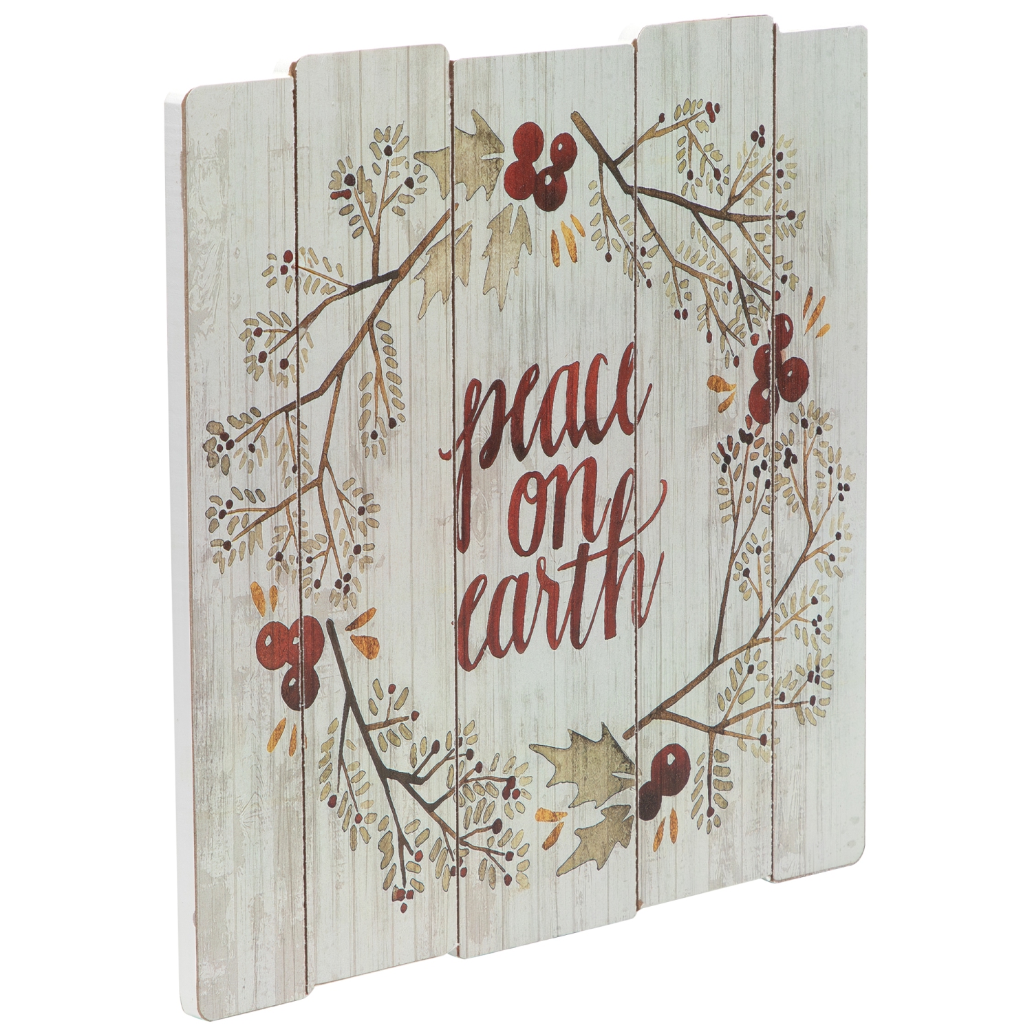 Peace on Earth Christmas Wall Sign - 12"