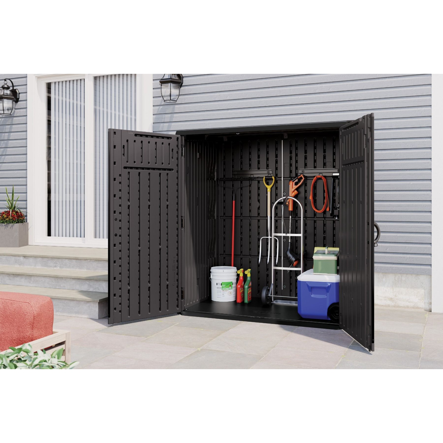 Suncast - XL Vertical Shed 106 cu. ft. - Peppercorn