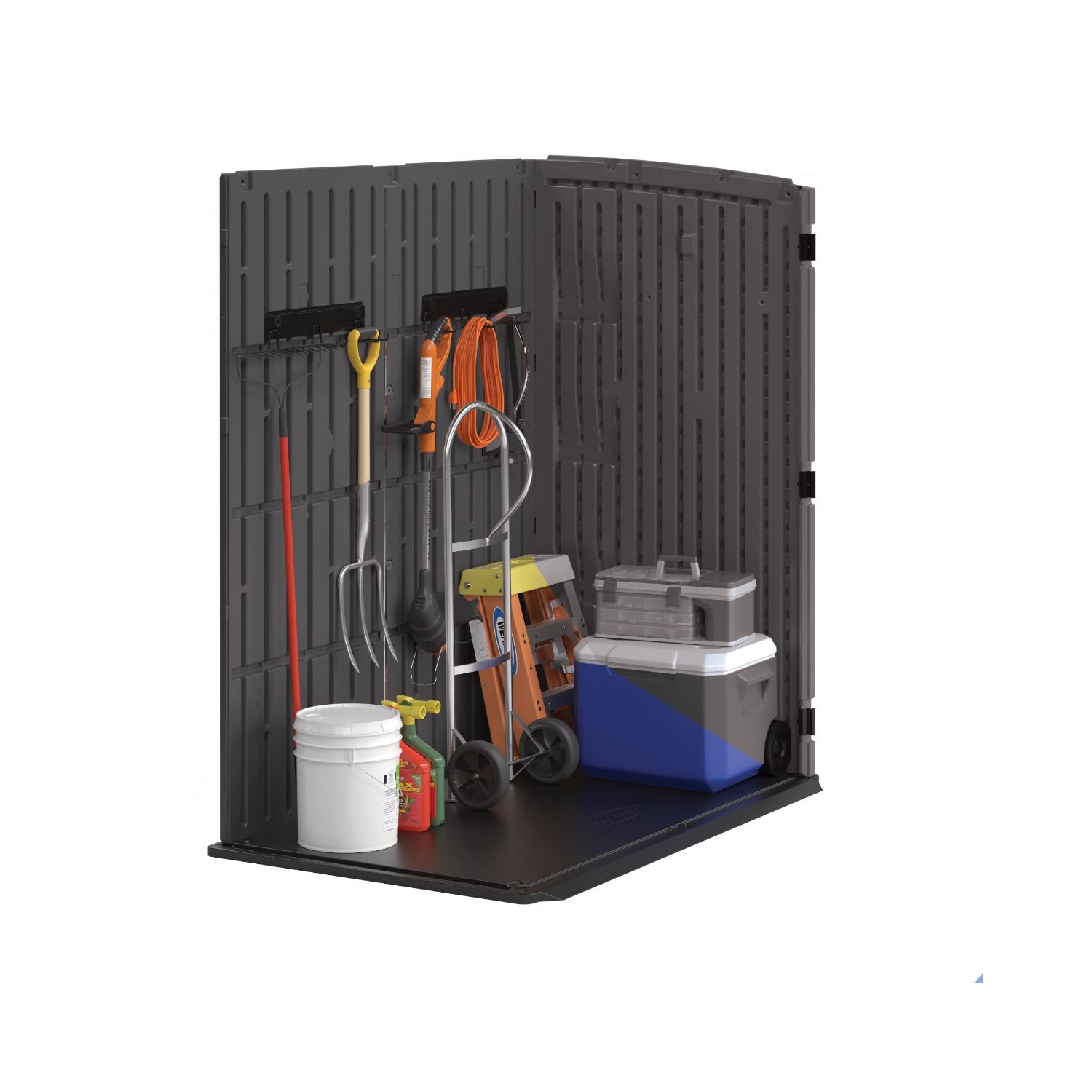 Suncast - XL Vertical Shed 106 cu. ft. - Peppercorn