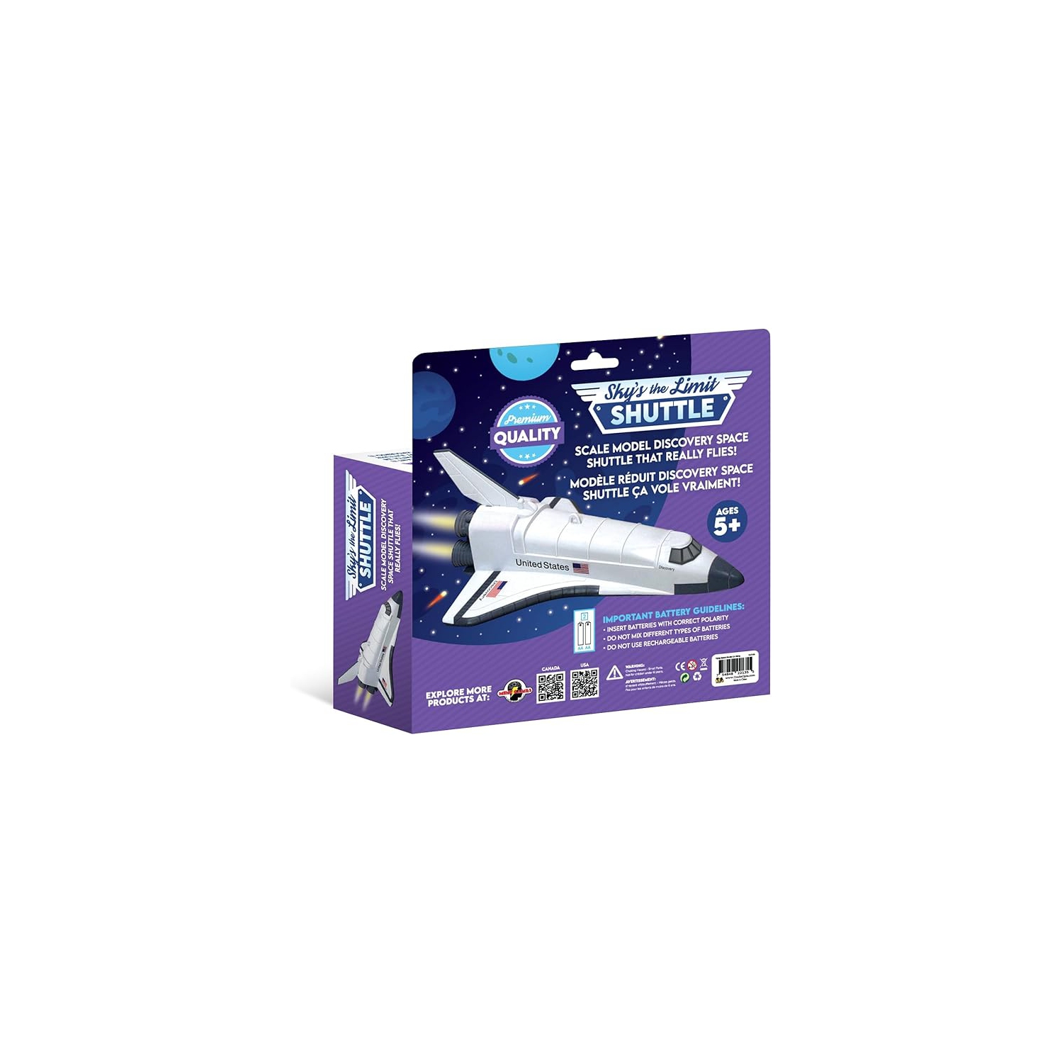 Sky's The Limit Motorized Space Shuttle with 360° Swivel – Battery-Operated Ceiling Display Model for Kids' Rooms & Space Enthusiasts