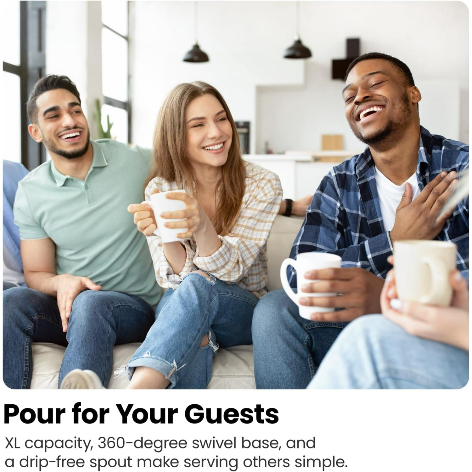 Chefman 1.8L Glass Electric Kettle, Fast Boiling W/ LED Light, Auto Shutoff, Removable Tea Infuser - Stainless Steel