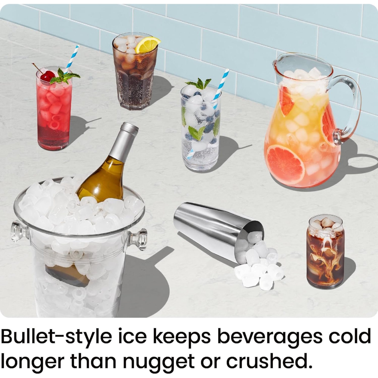 Machine à glaçons compacte de comptoir double capacité 0,88&nbsp;lb d'ICEMAN - Noir