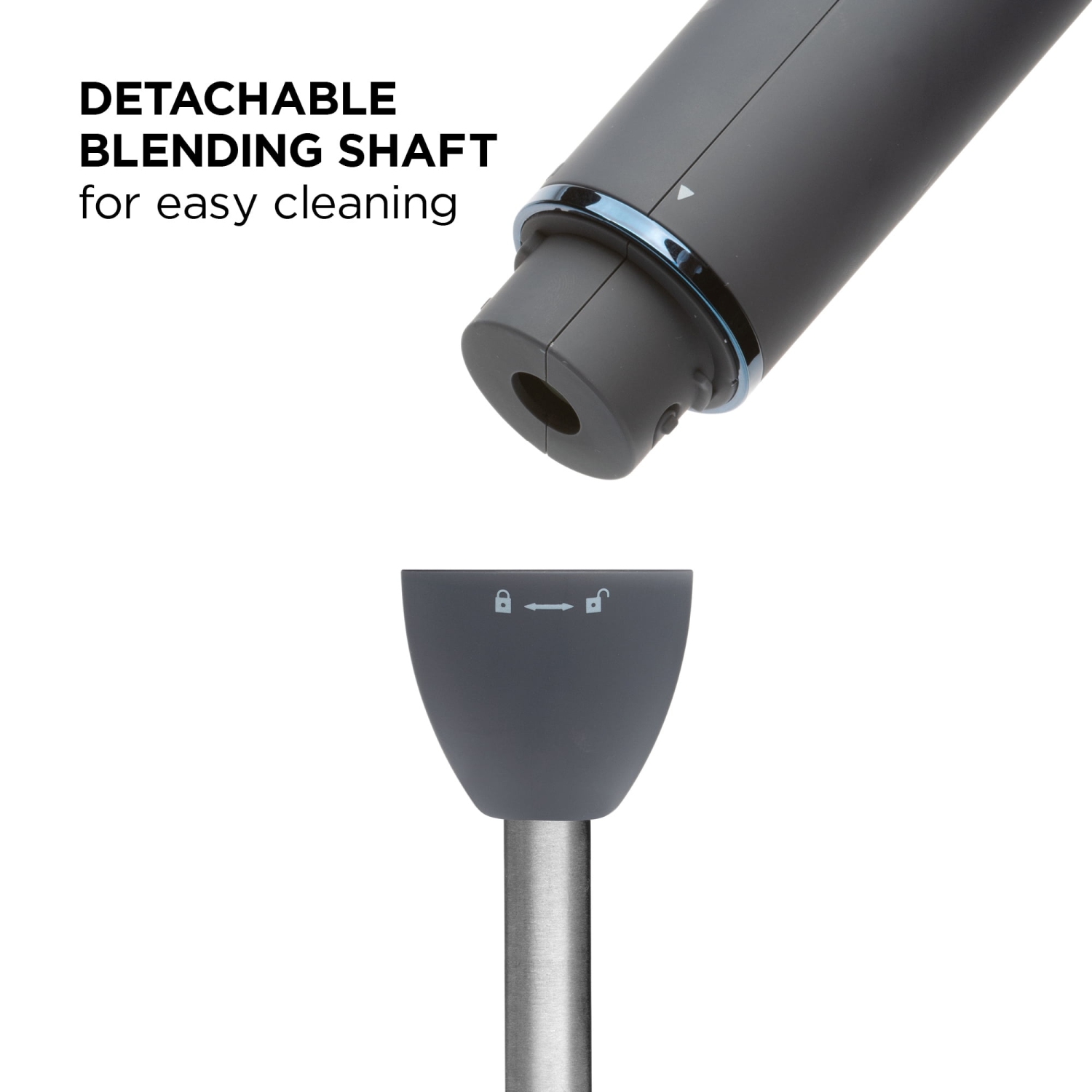 Mélangeur à main à immersion multivitesse de Chefman avec lames en acier inoxydable, 300&nbsp;W, tout usage, bleu minuit