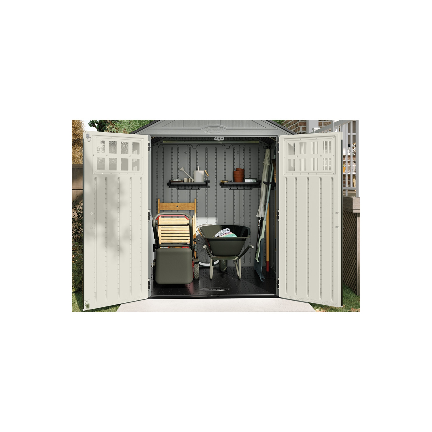Suncast - Everett 6' x 5' Storage Shed - Dove Gray