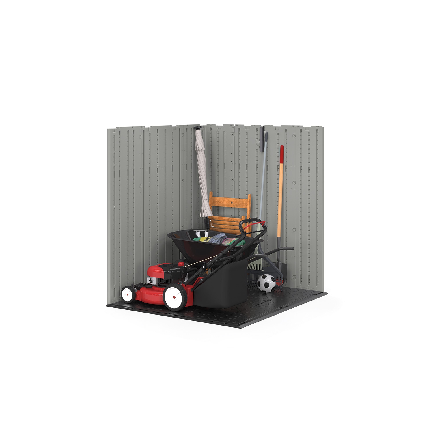 Suncast - Everett 6' x 5' Storage Shed - Dove Gray