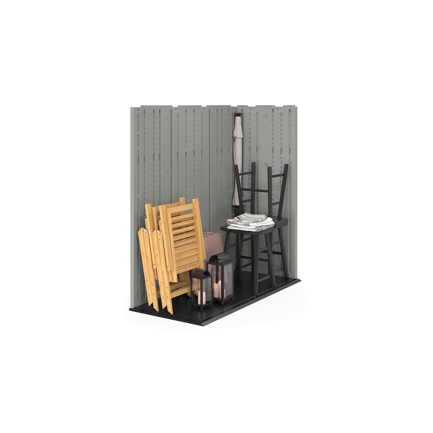 Suncast - Everett 6' x 3' Storage Shed - Dove Gray