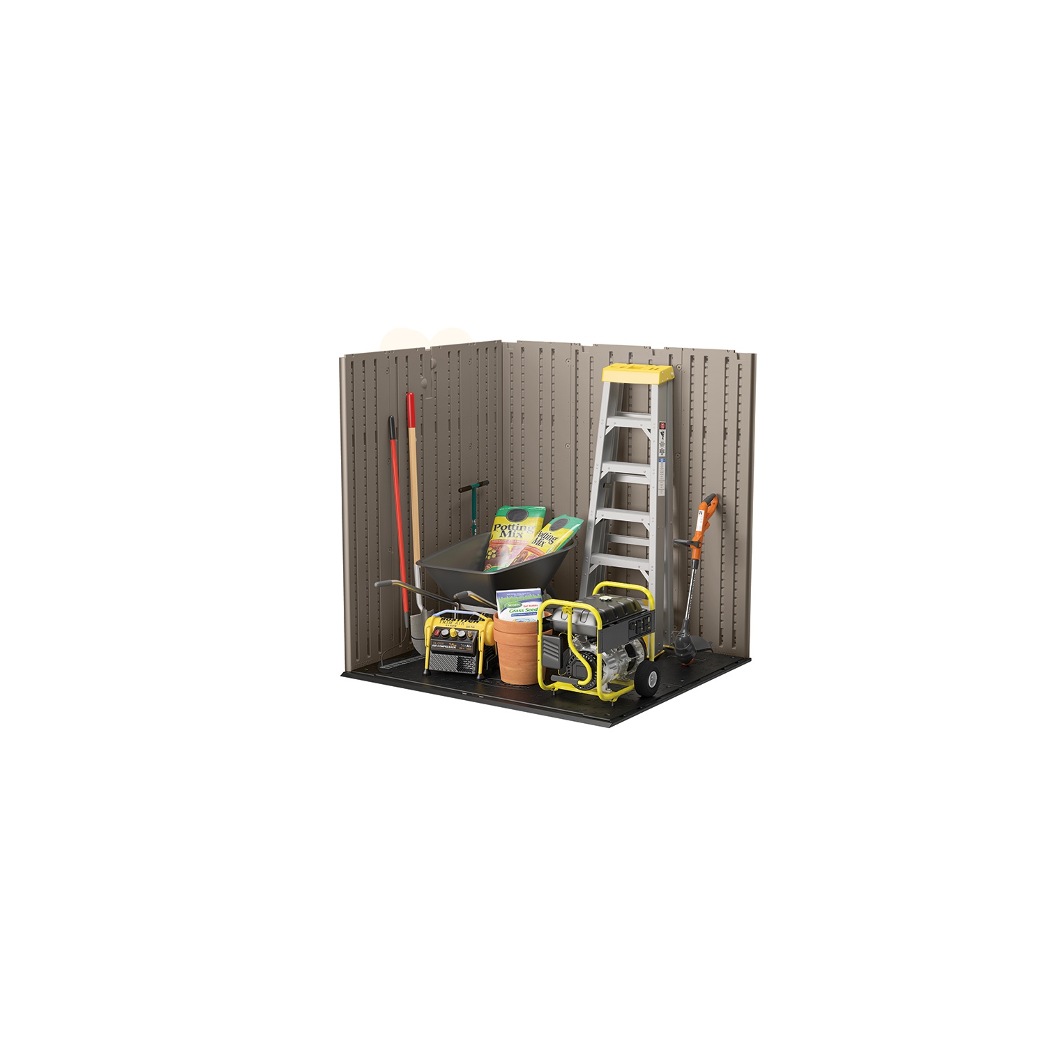 Suncast - Everett 6' x 5' Storage Shed - Dark Taupe