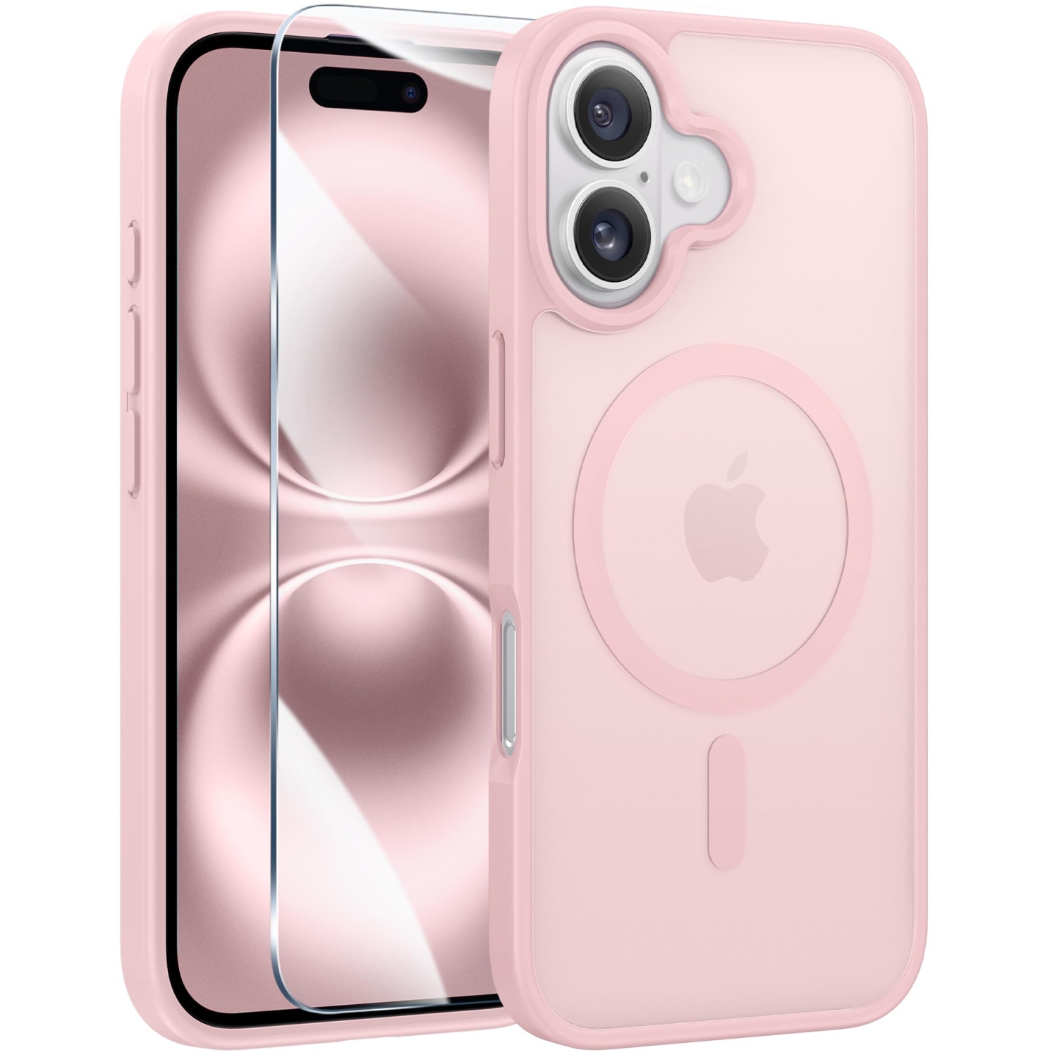 iPhone 16 Plus Case: Magnetic Matte Textured Slim Lightweight Translucent Military Grade Drop Protection Cell Phone Cover - Rugged Durable Shockproof