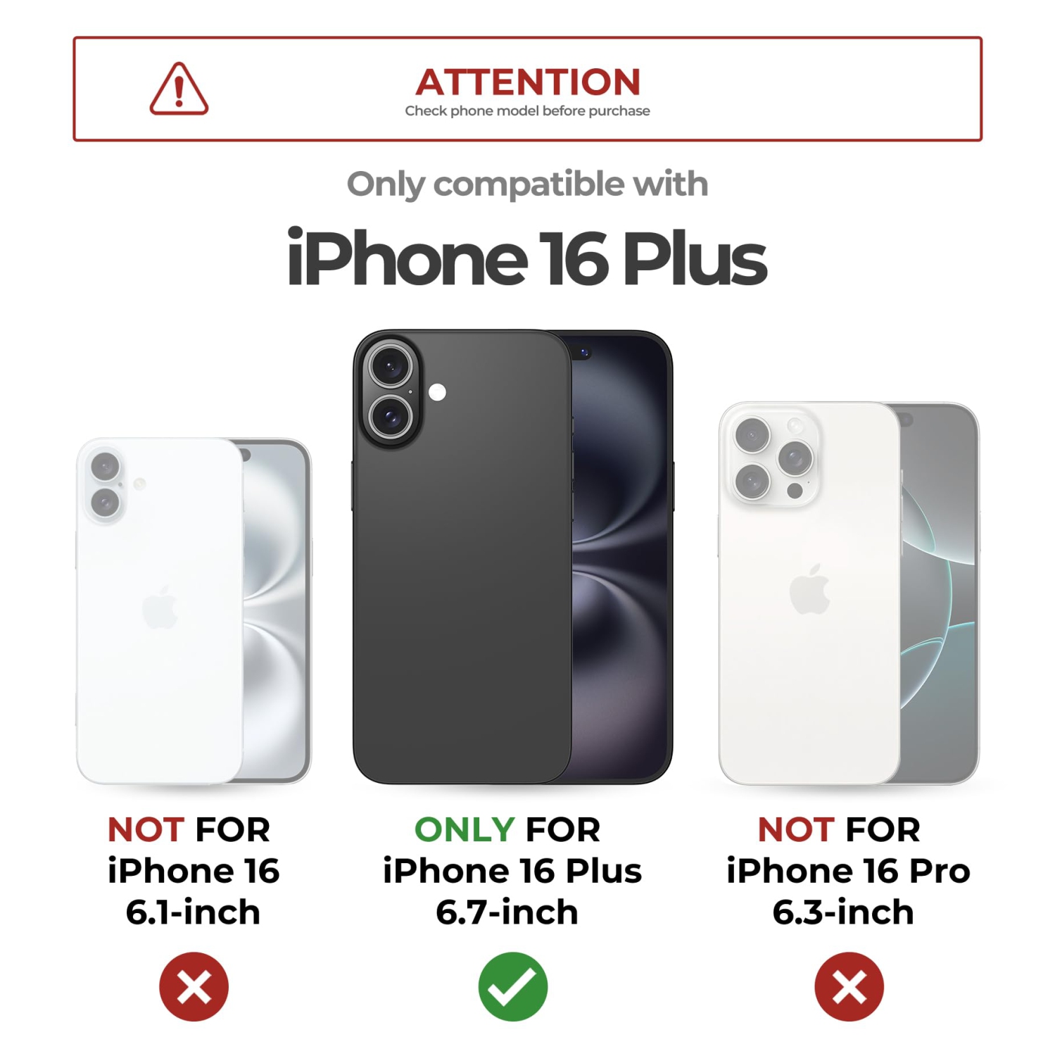 iPhone 16 Plus Magnetic Case with Slide Camera Cover & Adjustable Kickstand & Built-in Screen Protector, Rugged Shockproof Bumper Cases Heavy-Duty