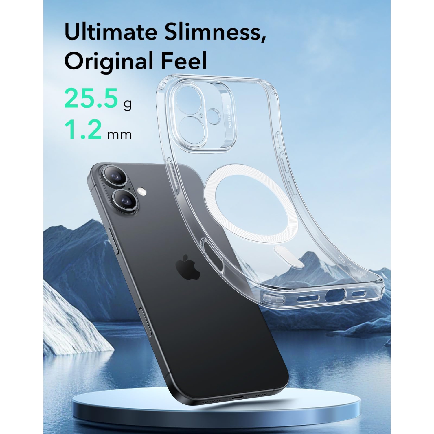 Étui pour iPhone 16 Plus, compatible avec MagSafe, protection de caméra, étui mince antichoc, résistant au jaunissement et aux rayures, étui