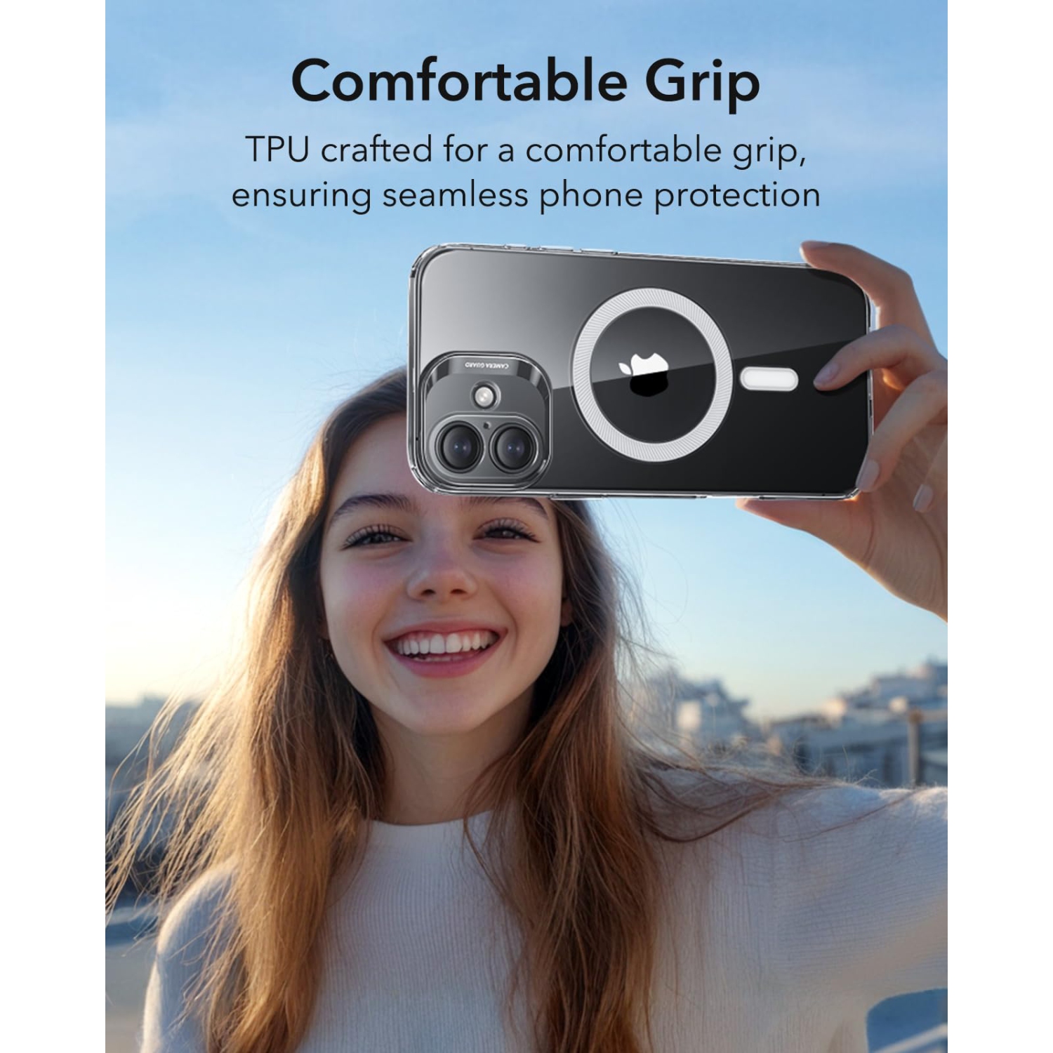 Étui pour iPhone 16 Plus, compatible avec MagSafe, protection de caméra, étui mince antichoc, résistant au jaunissement et aux rayures, étui