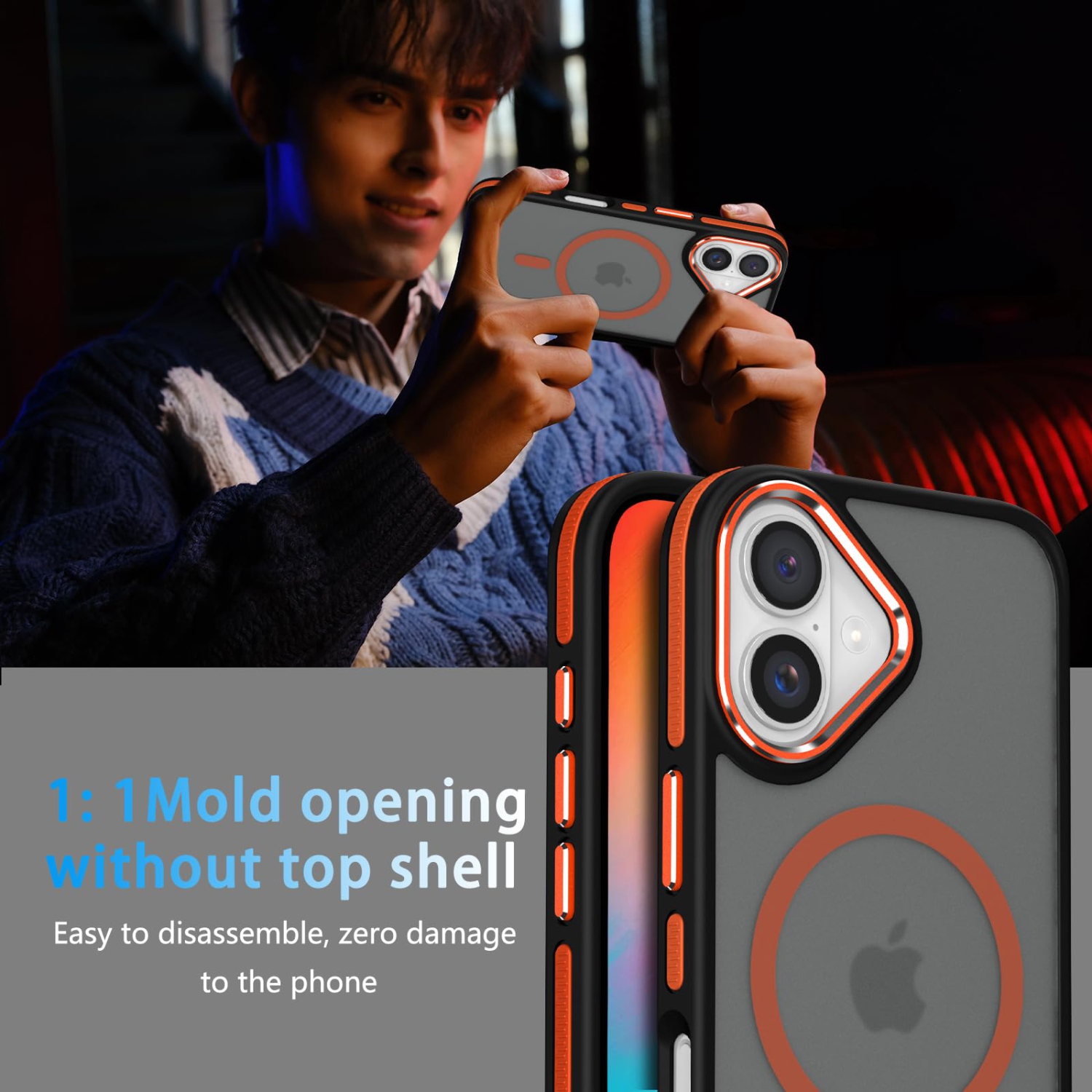 Étui pour iPhone 16 Plus, Étui pour iPhone 16 Plus Compatible avec MagSafe mat translucide antichoc Femmes Femmes d'étui protecteur pour iPhone 16