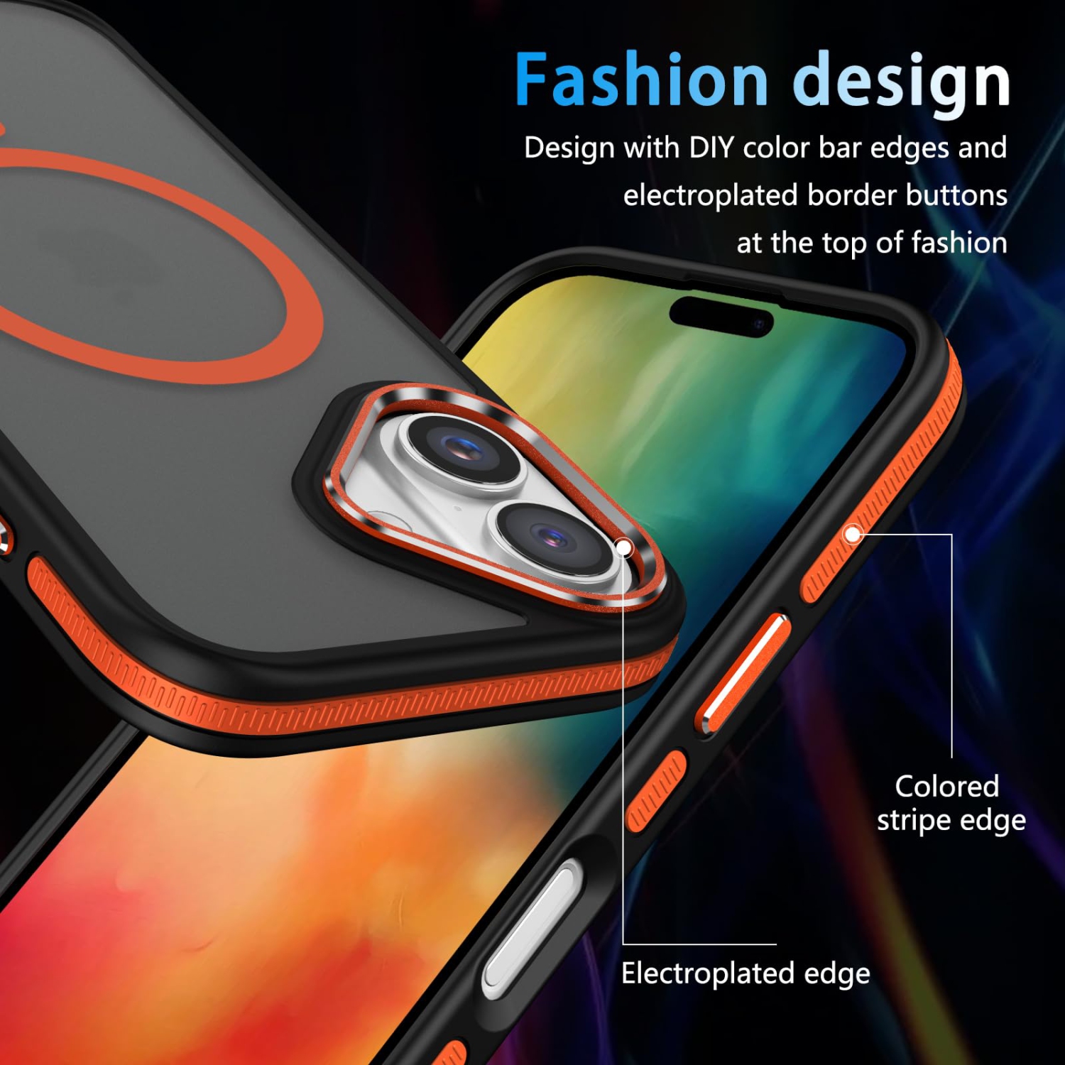 Étui pour iPhone 16 Plus, Étui pour iPhone 16 Plus Compatible avec MagSafe mat translucide antichoc Femmes Femmes d'étui protecteur pour iPhone 16