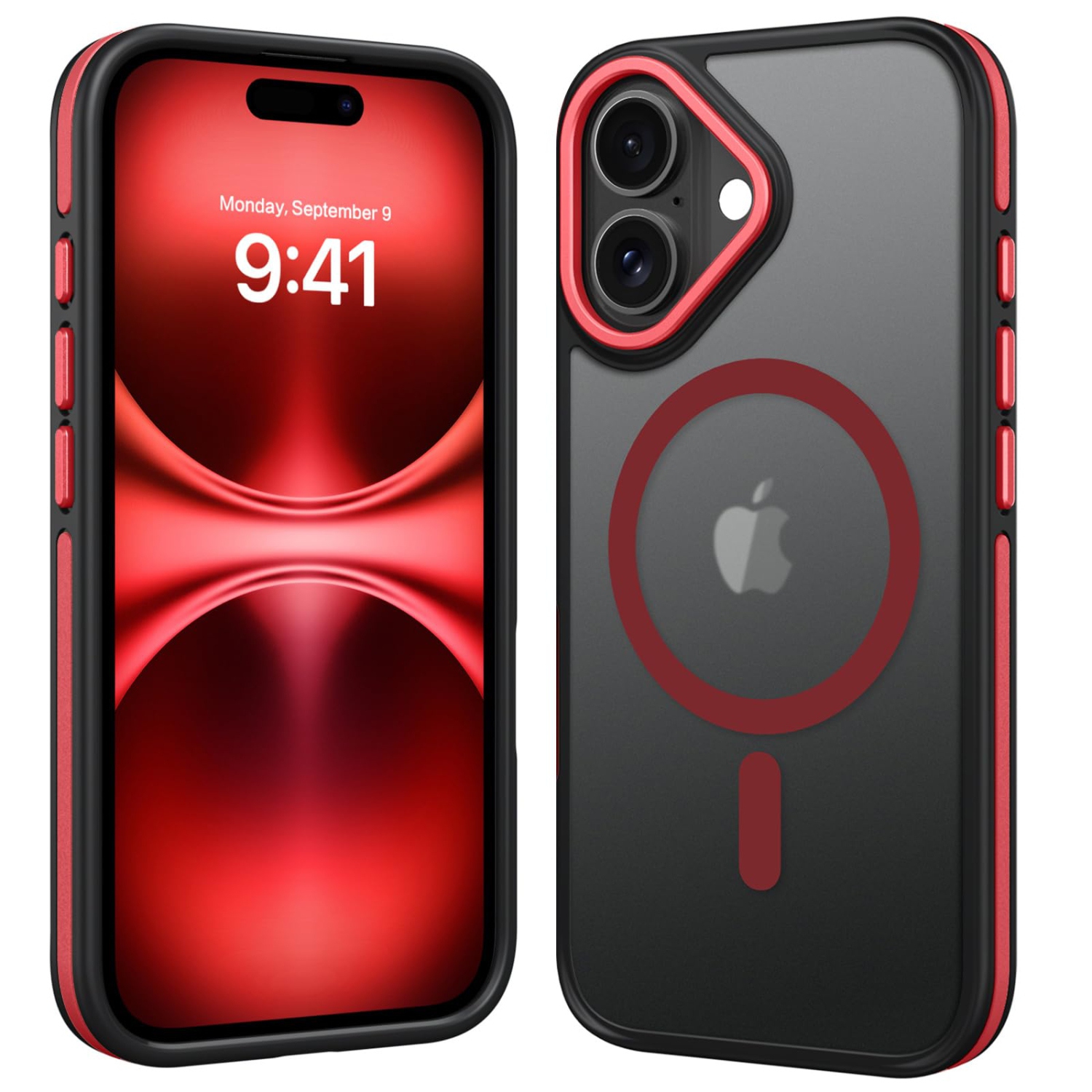 IPhone 16 Plus, magnétique compatible avec MagSafe, protection militaire, antichoc et antirayure pour femmes pour iPhone 16 Plus,