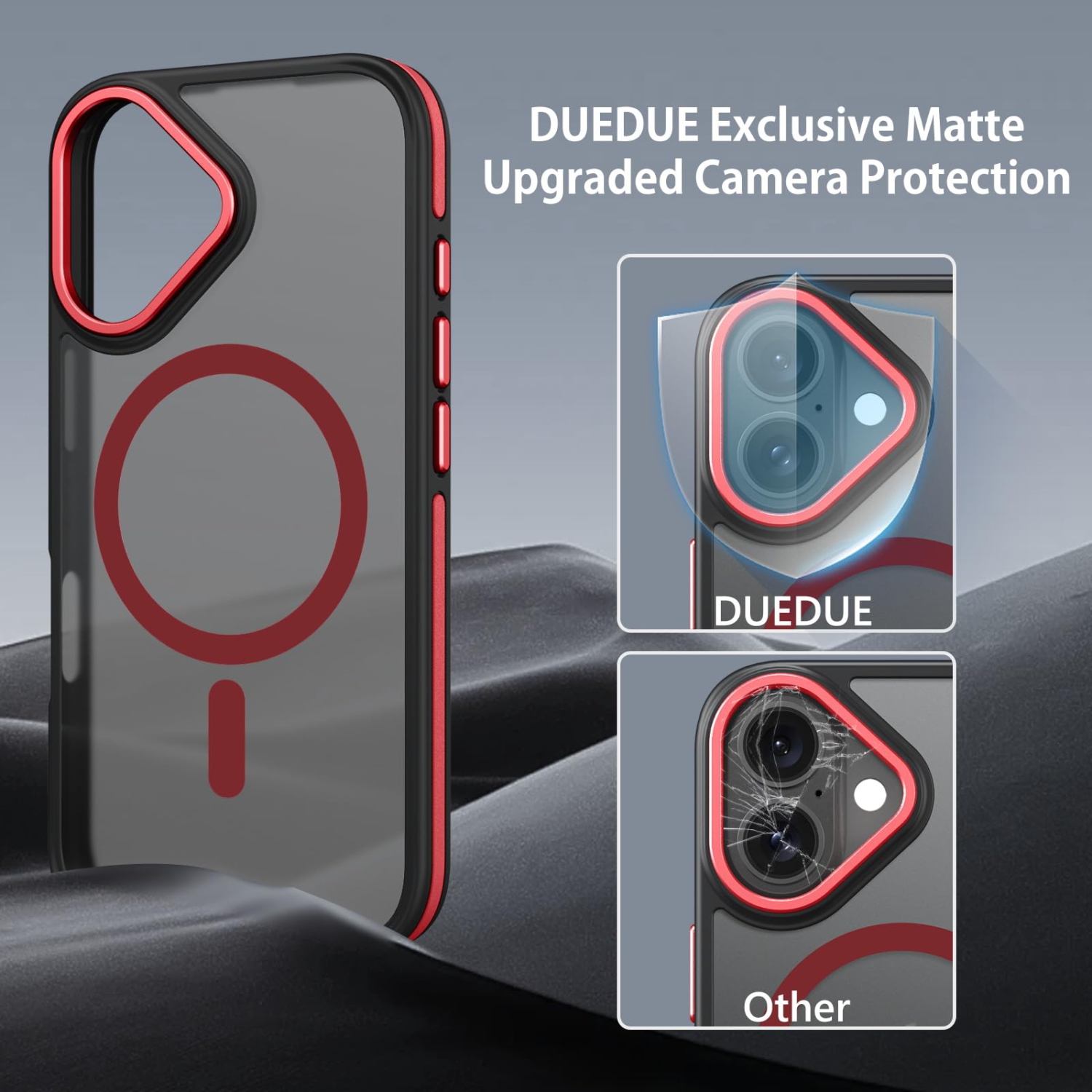 IPhone 16 Plus, magnétique compatible avec MagSafe, protection militaire, antichoc et antirayure pour femmes pour iPhone 16 Plus,